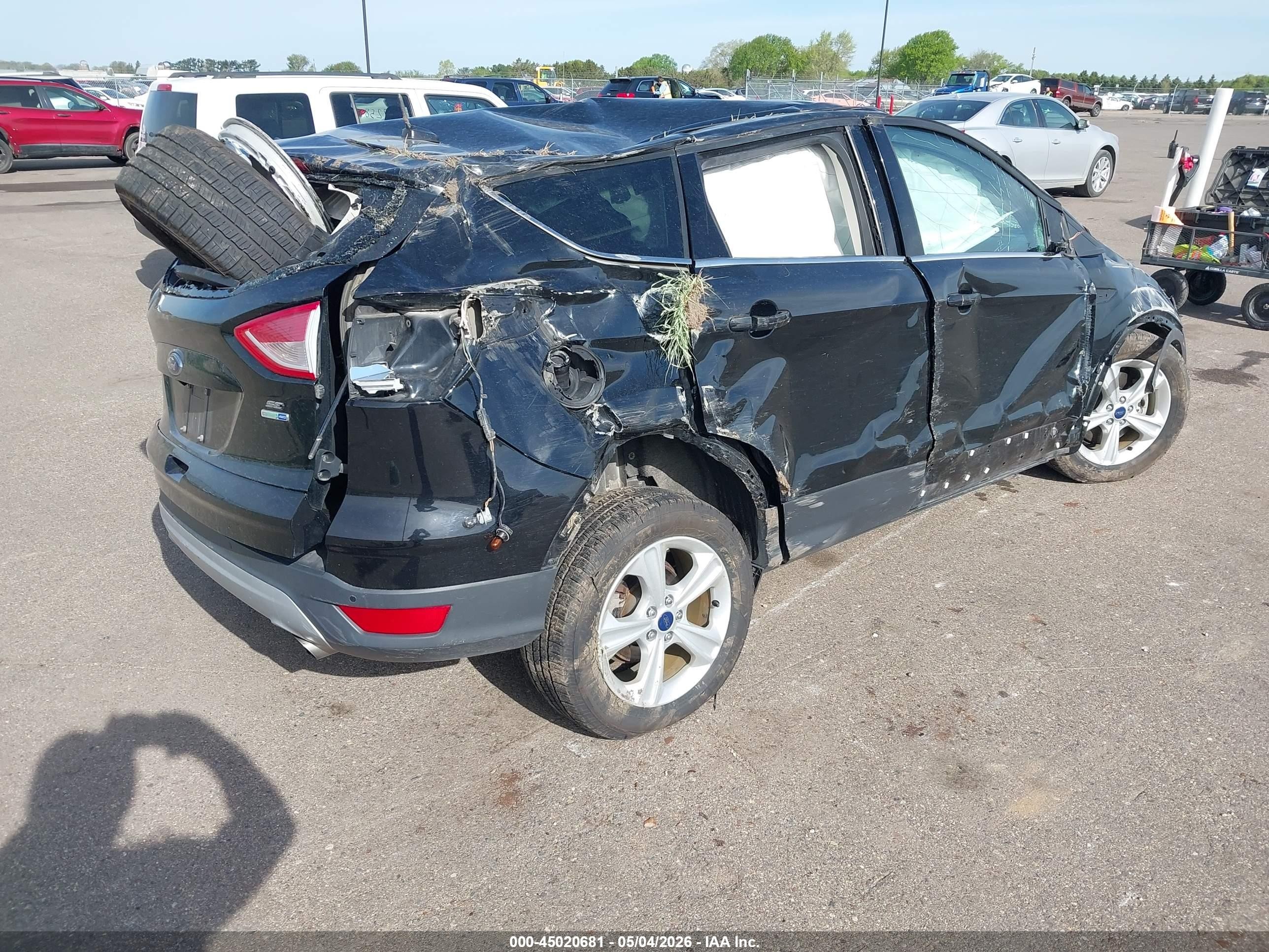 2016 Ford Escape Se Black vin: 1FMCU9GX0GUC77562