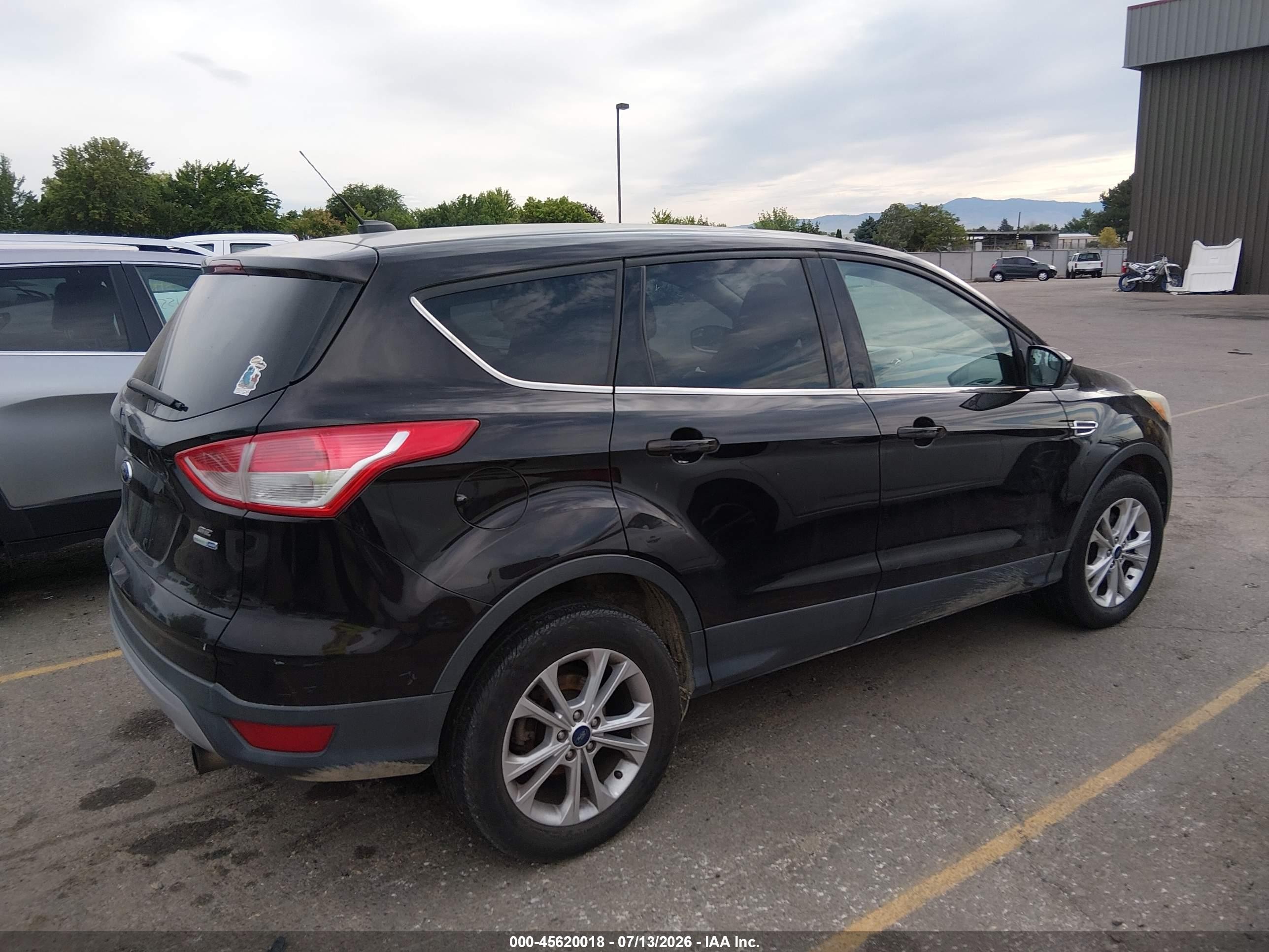 2013 Ford Escape Se Black vin: 1FMCU9GX1DUB46510