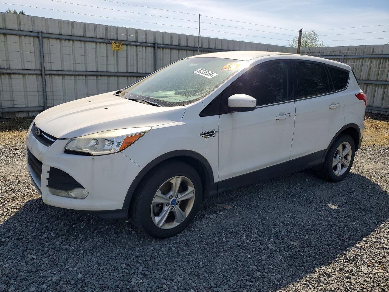 2013 Ford Escape Se White vin: 1FMCU9GX1DUB56356