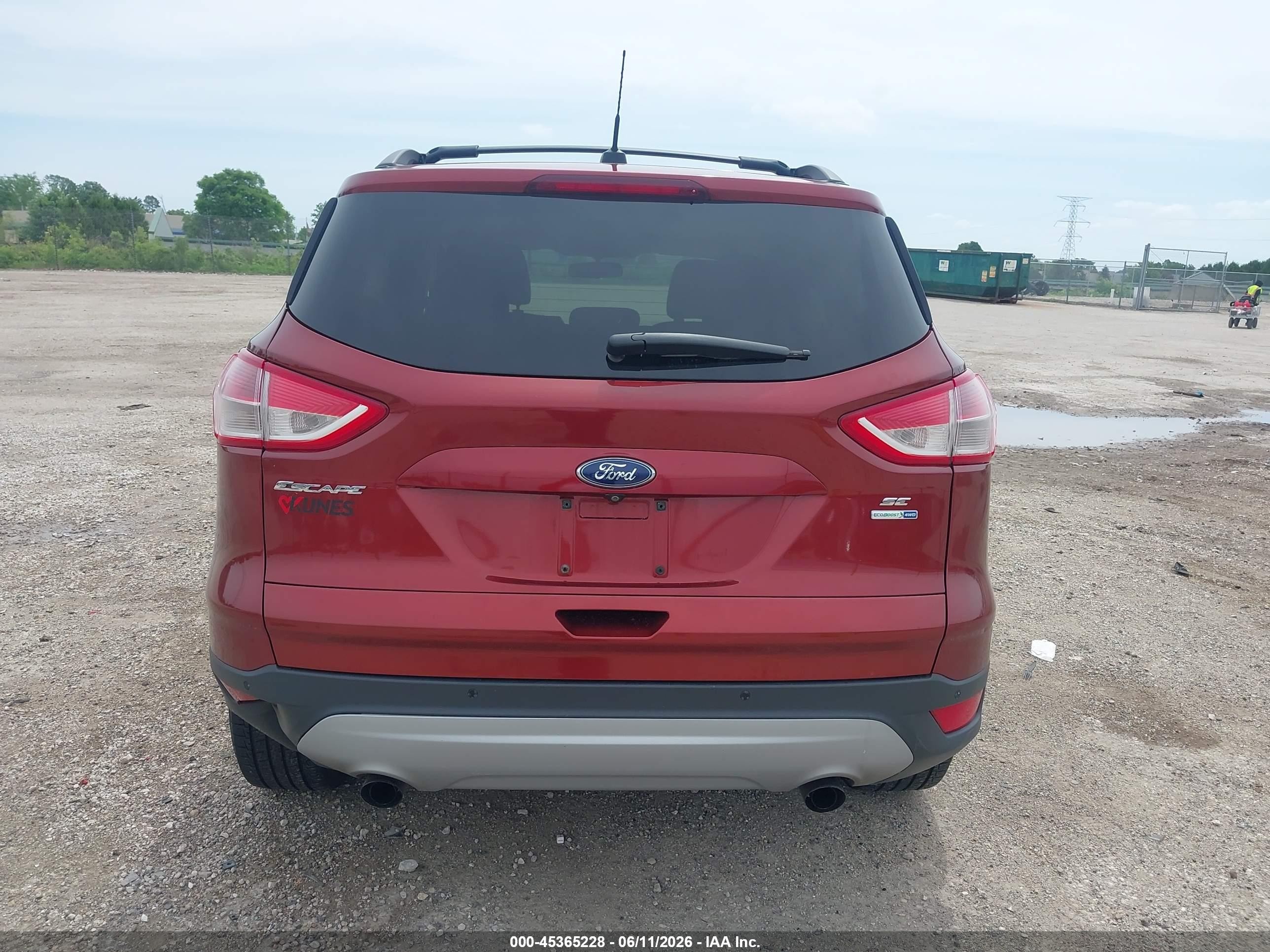 2014 Ford Escape Se Red vin: 1FMCU9GX1EUA90473