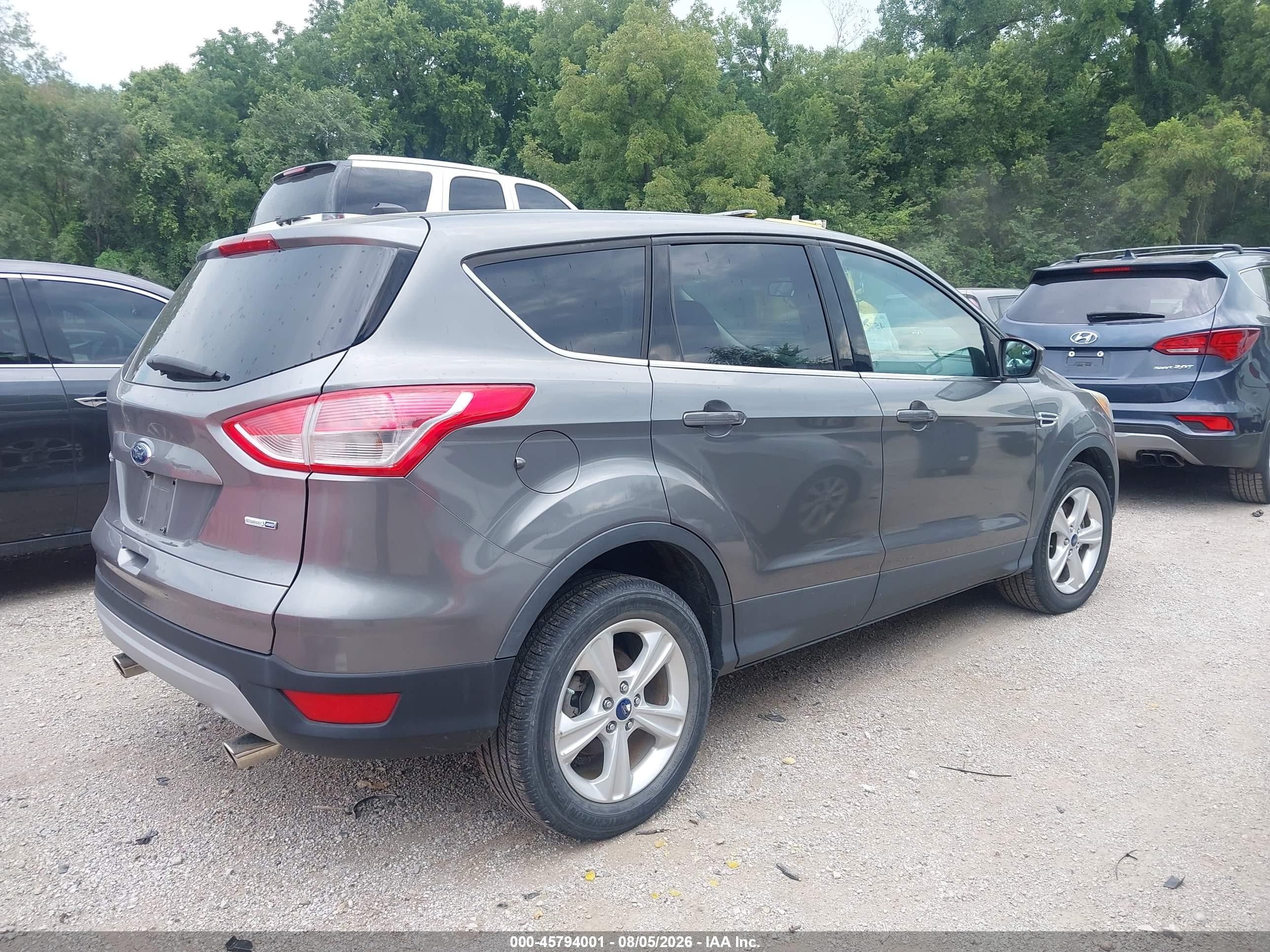 2014 Ford Escape Se Gray vin: 1FMCU9GX1EUD37281