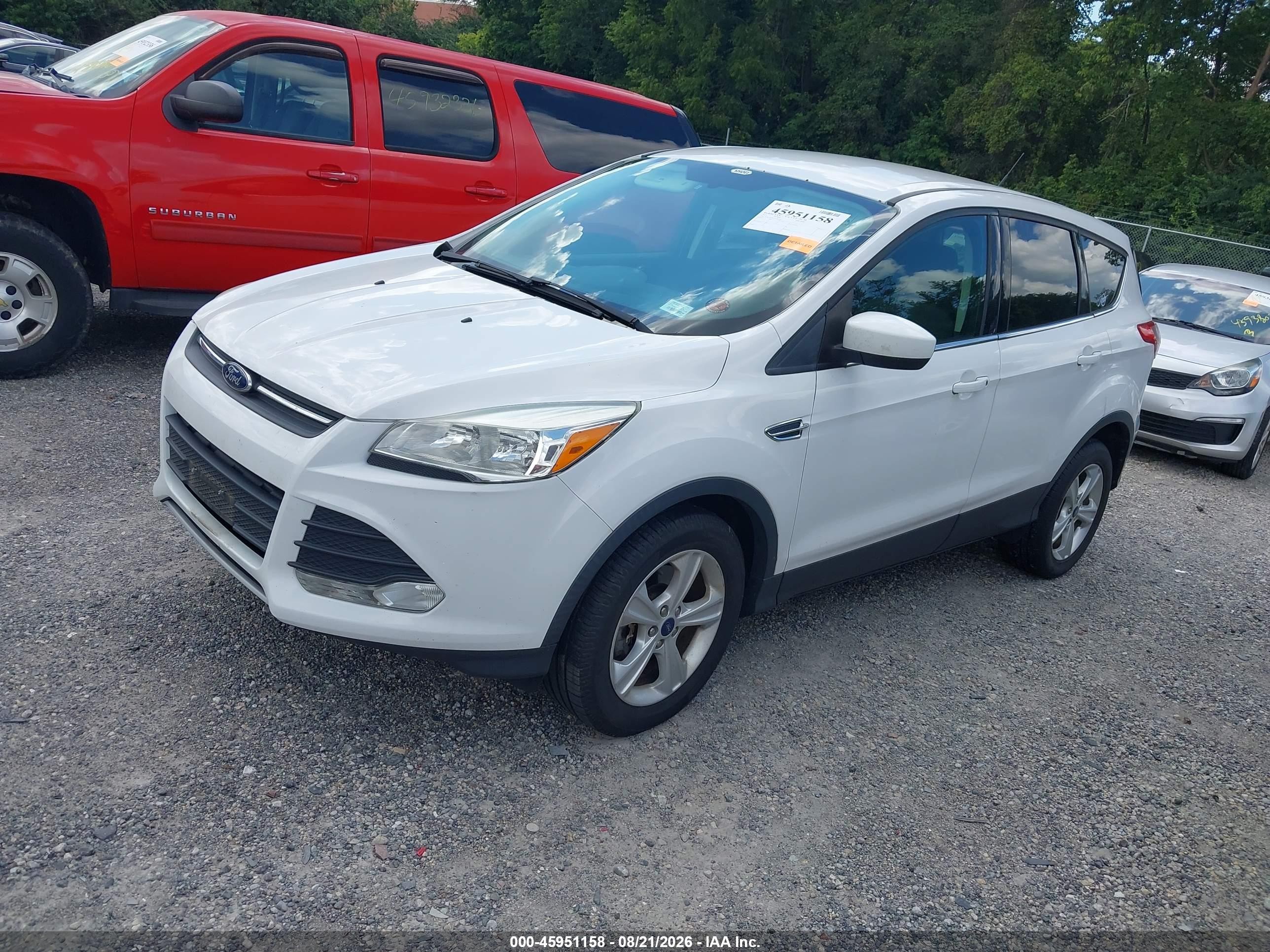 2015 Ford Escape Se White vin: 1FMCU9GX1FUA82469