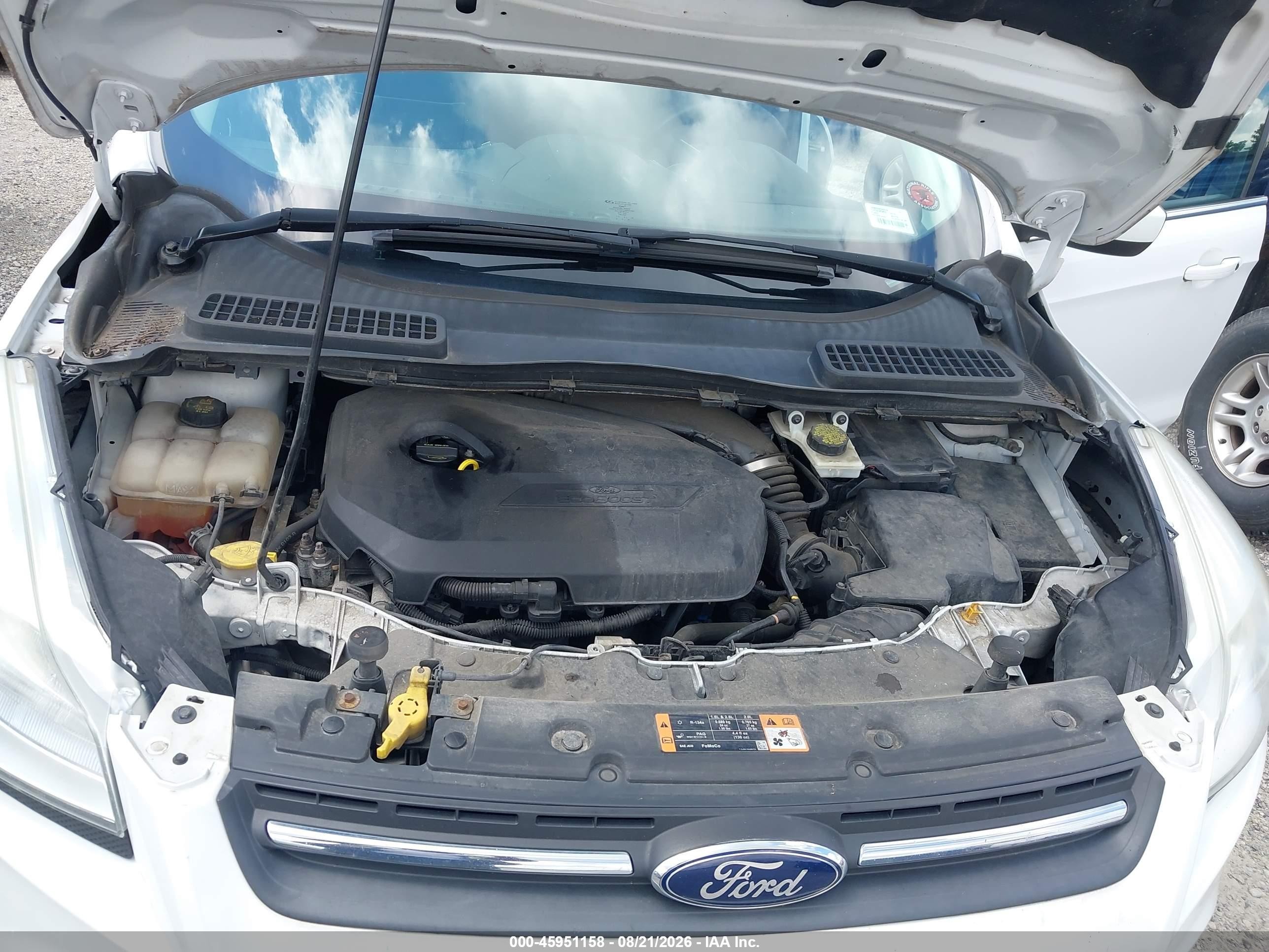 2015 Ford Escape Se White vin: 1FMCU9GX1FUA82469