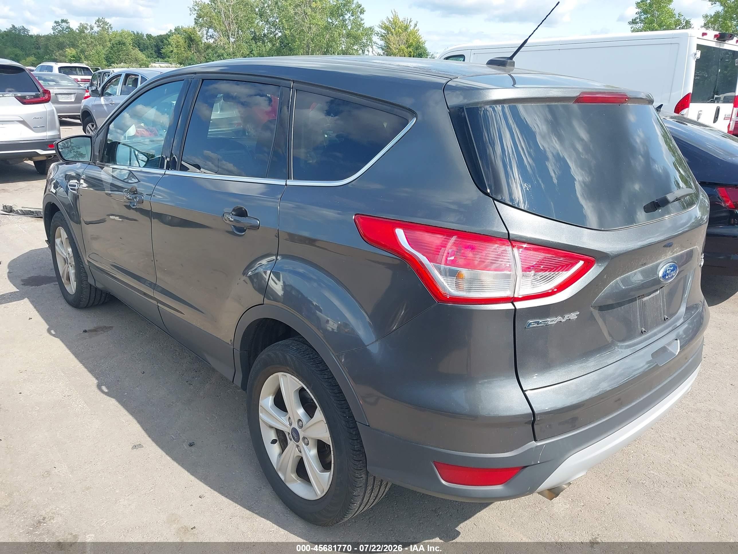 2015 Ford Escape Se Gray vin: 1FMCU9GX1FUB79235