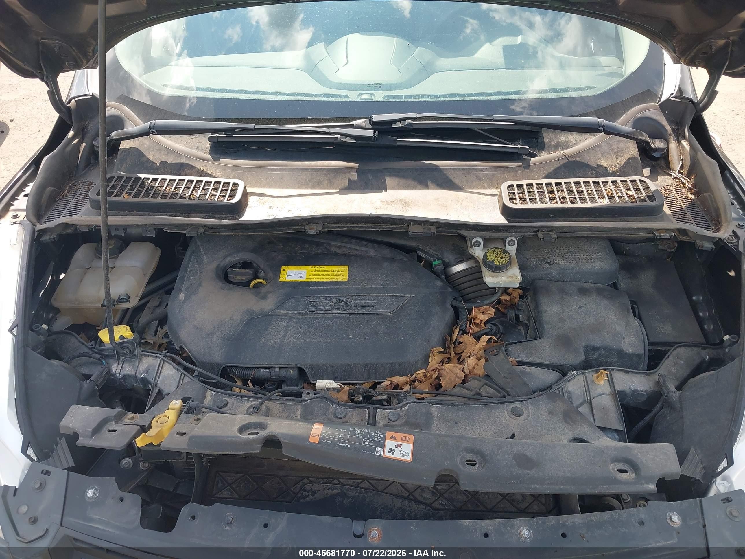 2015 Ford Escape Se Gray vin: 1FMCU9GX1FUB79235