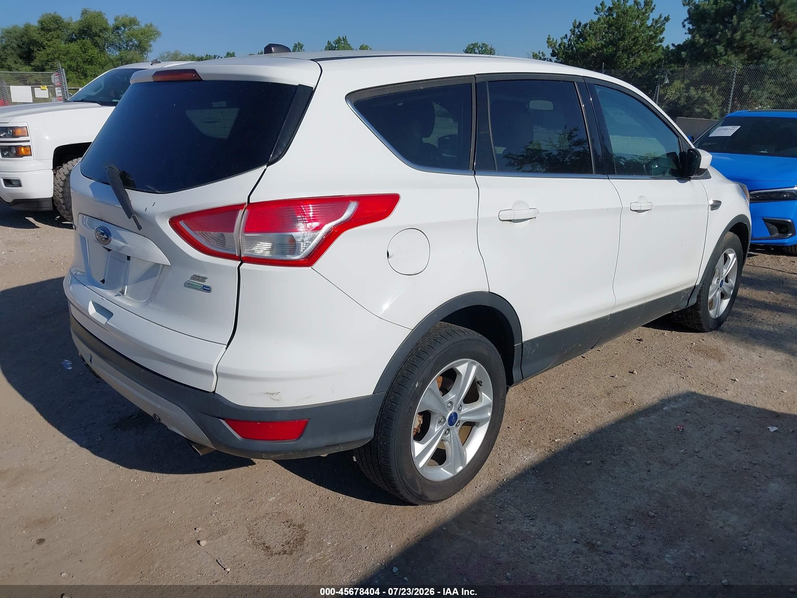 2015 Ford Escape Se White vin: 1FMCU9GX1FUB87447