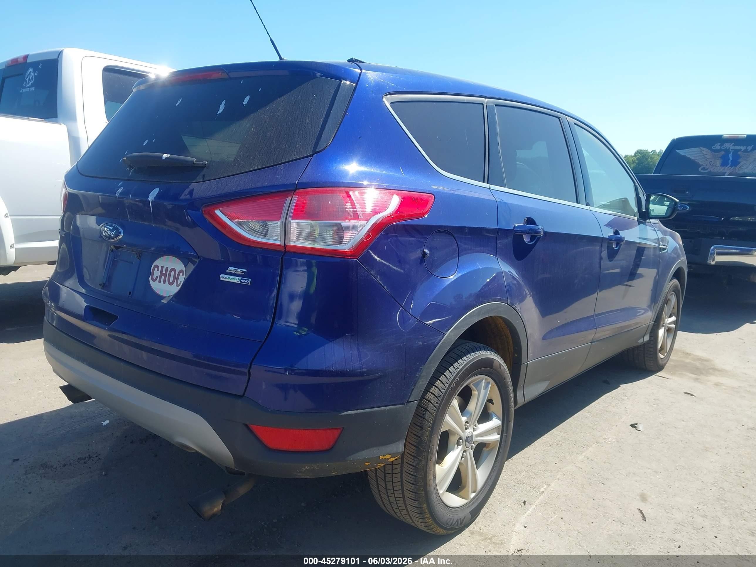 2015 Ford Escape Se Синий vin: 1FMCU9GX1FUC75964
