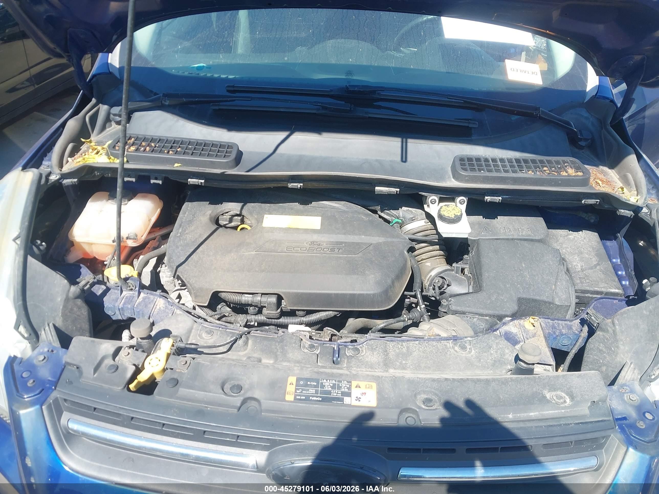 2015 Ford Escape Se Синий vin: 1FMCU9GX1FUC75964