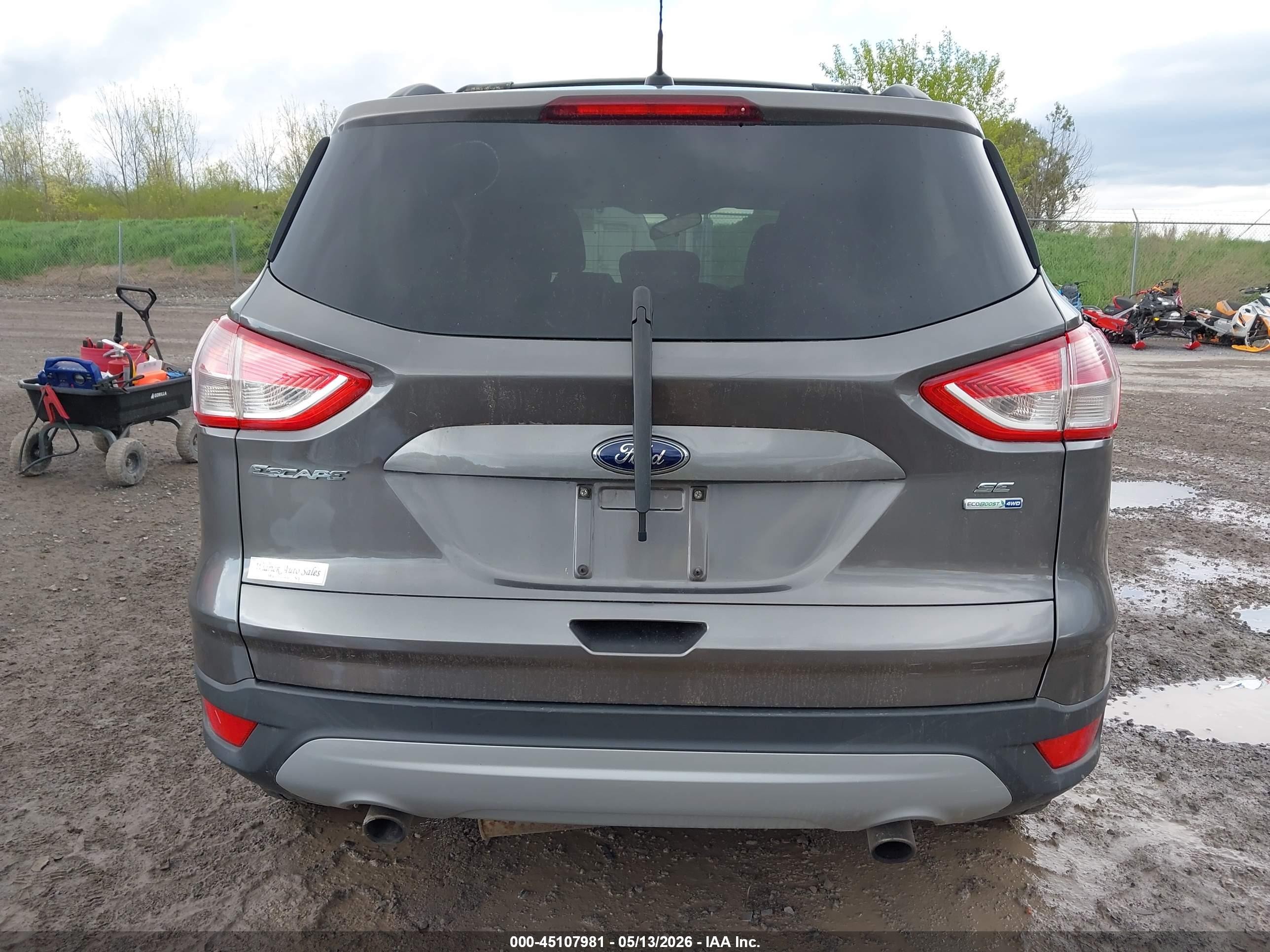 2013 Ford Escape Se Gray vin: 1FMCU9GX2DUD47560