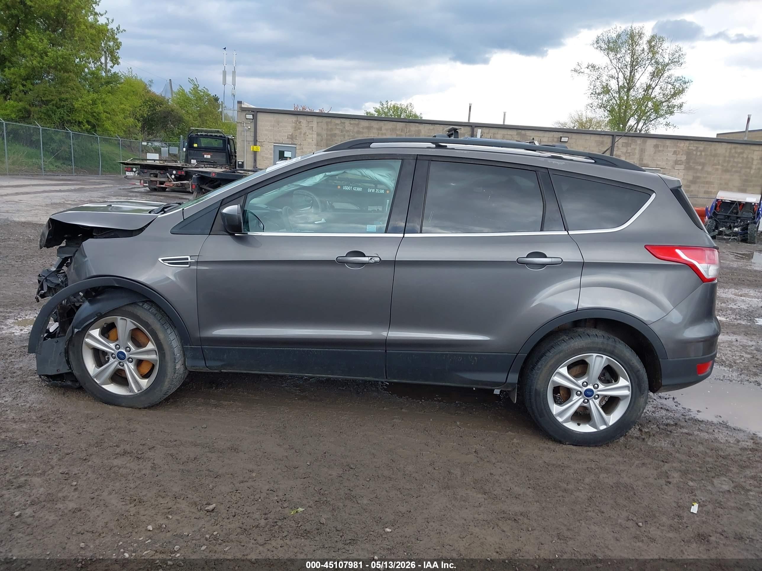 2013 Ford Escape Se Gray vin: 1FMCU9GX2DUD47560