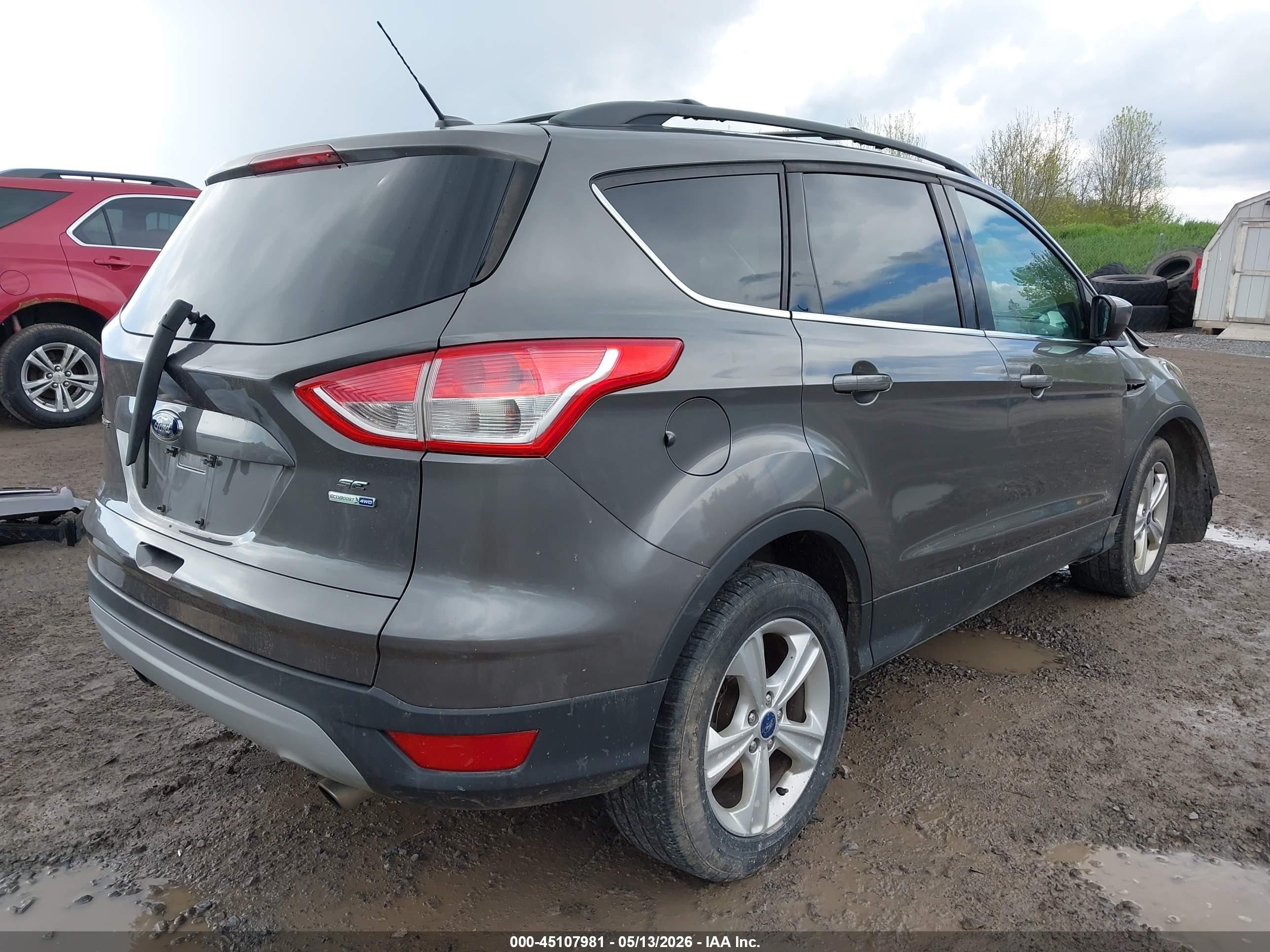 2013 Ford Escape Se Gray vin: 1FMCU9GX2DUD47560