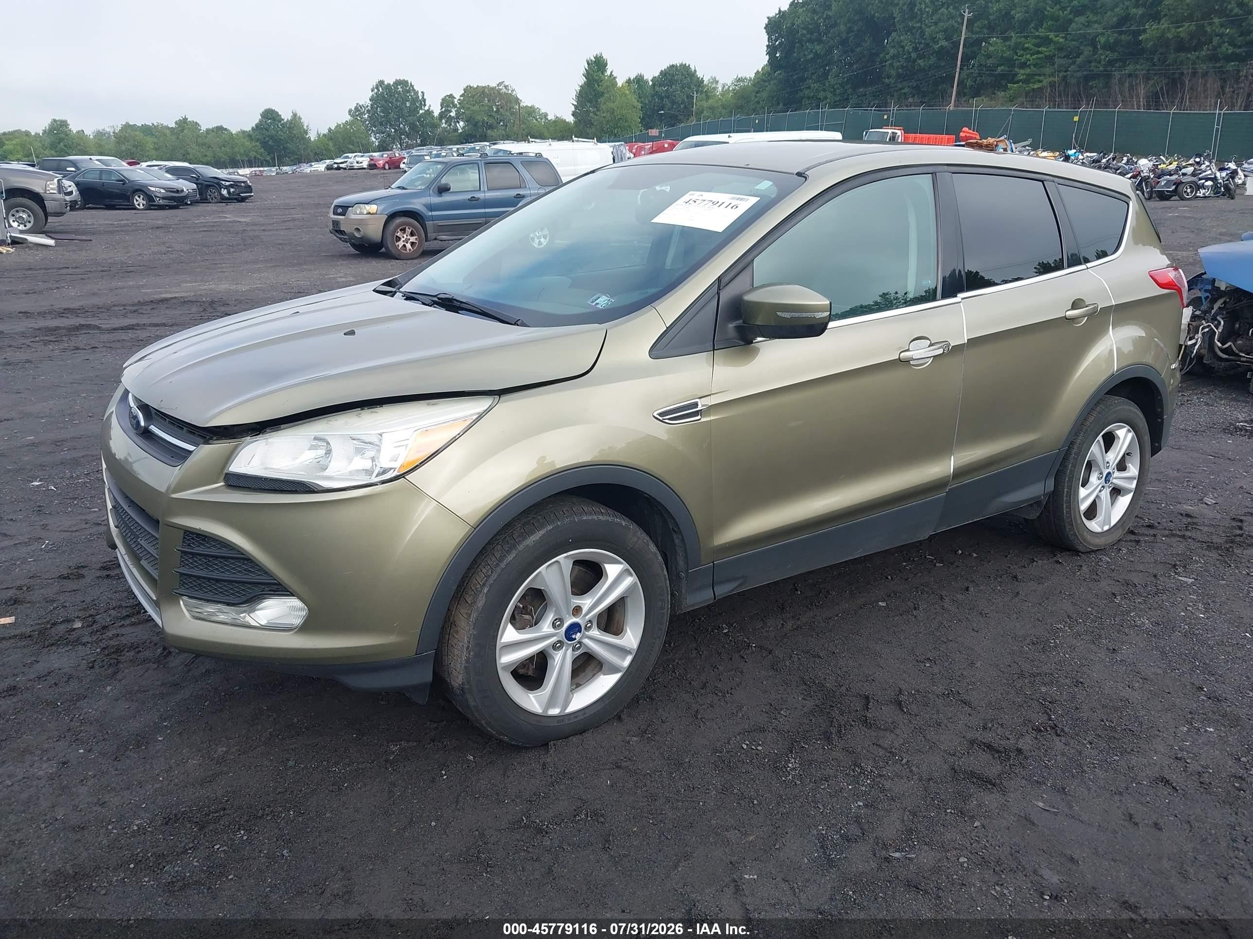 2014 Ford Escape Se Green vin: 1FMCU9GX2EUB21567