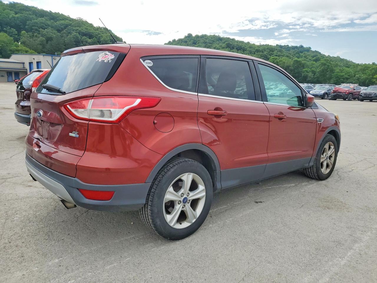 2014 Ford Escape Se Orange vin: 1FMCU9GX2EUB70445