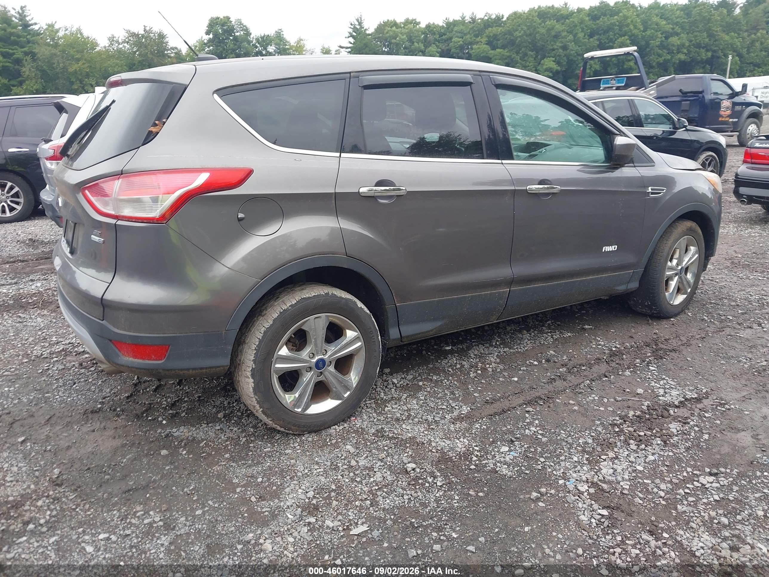 2014 Ford Escape Se Gray vin: 1FMCU9GX2EUC26724