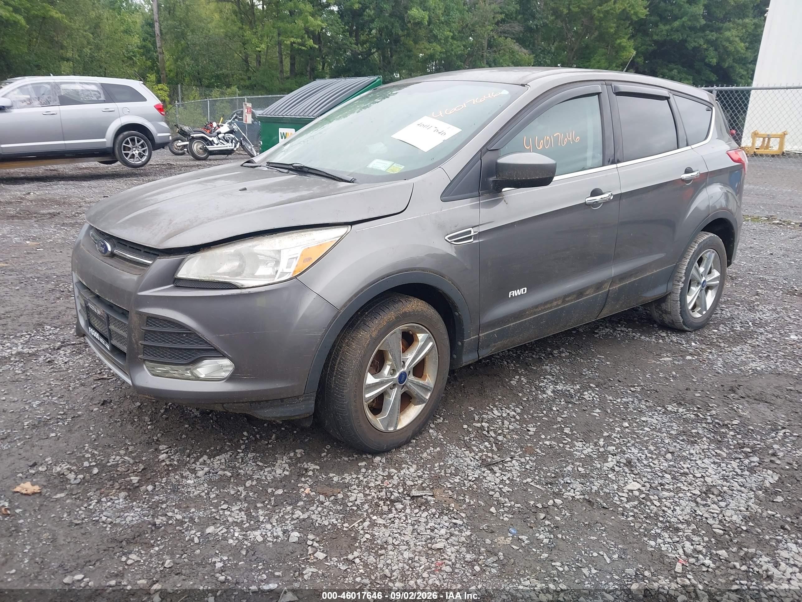 2014 Ford Escape Se Gray vin: 1FMCU9GX2EUC26724