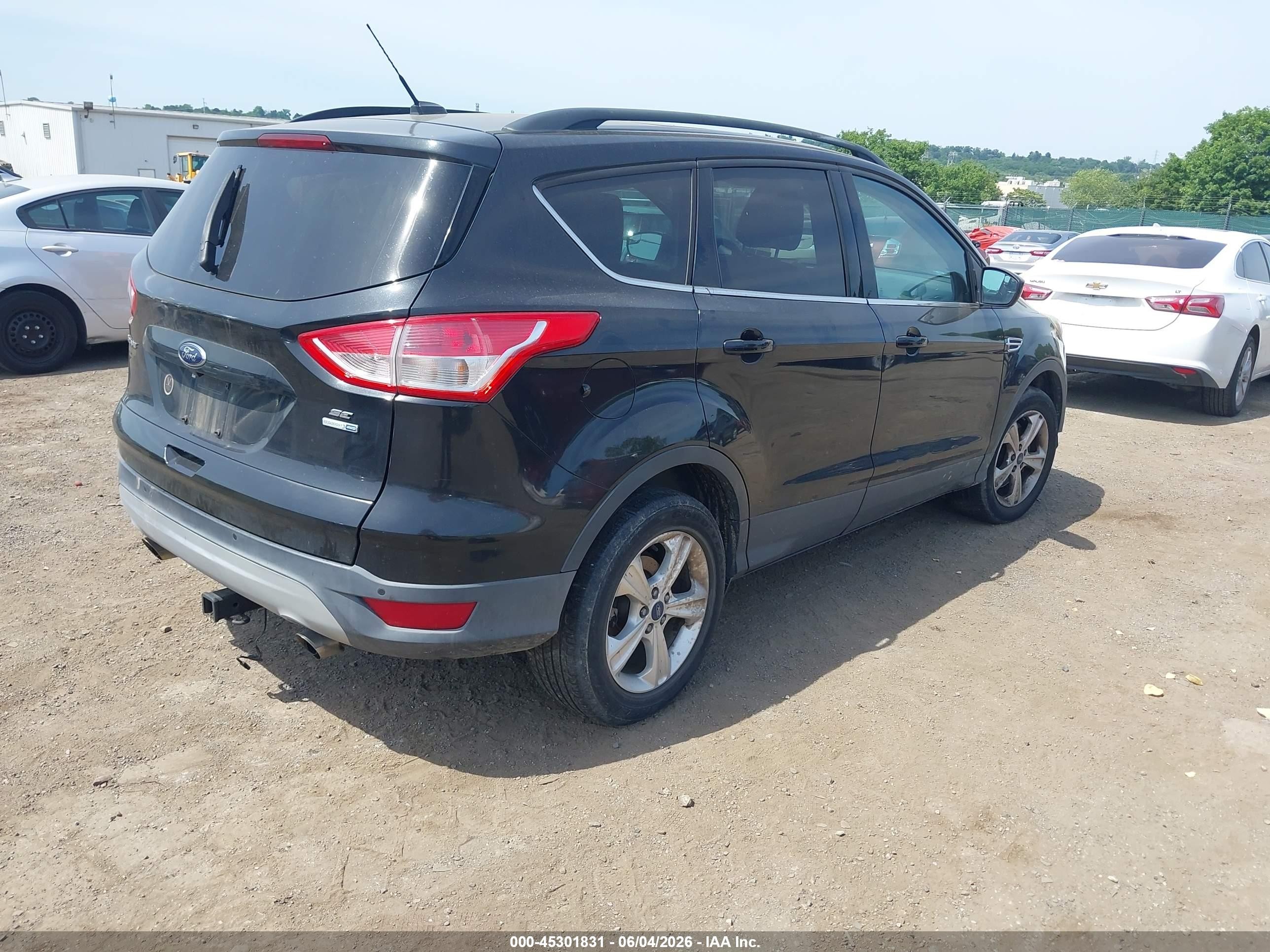 2014 Ford Escape Se Black vin: 1FMCU9GX2EUC63885