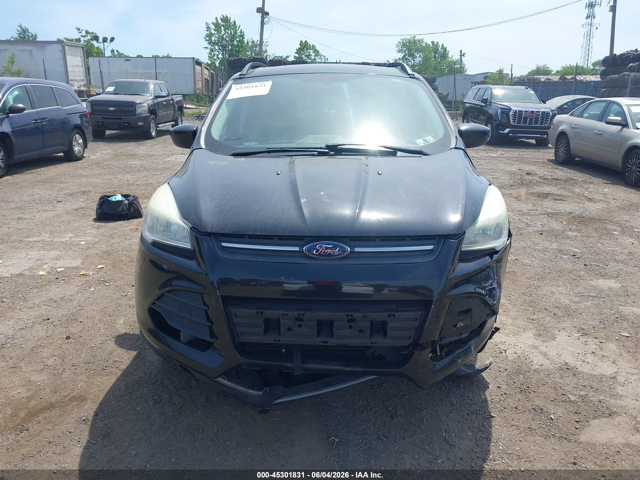 2014 Ford Escape Se Black vin: 1FMCU9GX2EUC63885