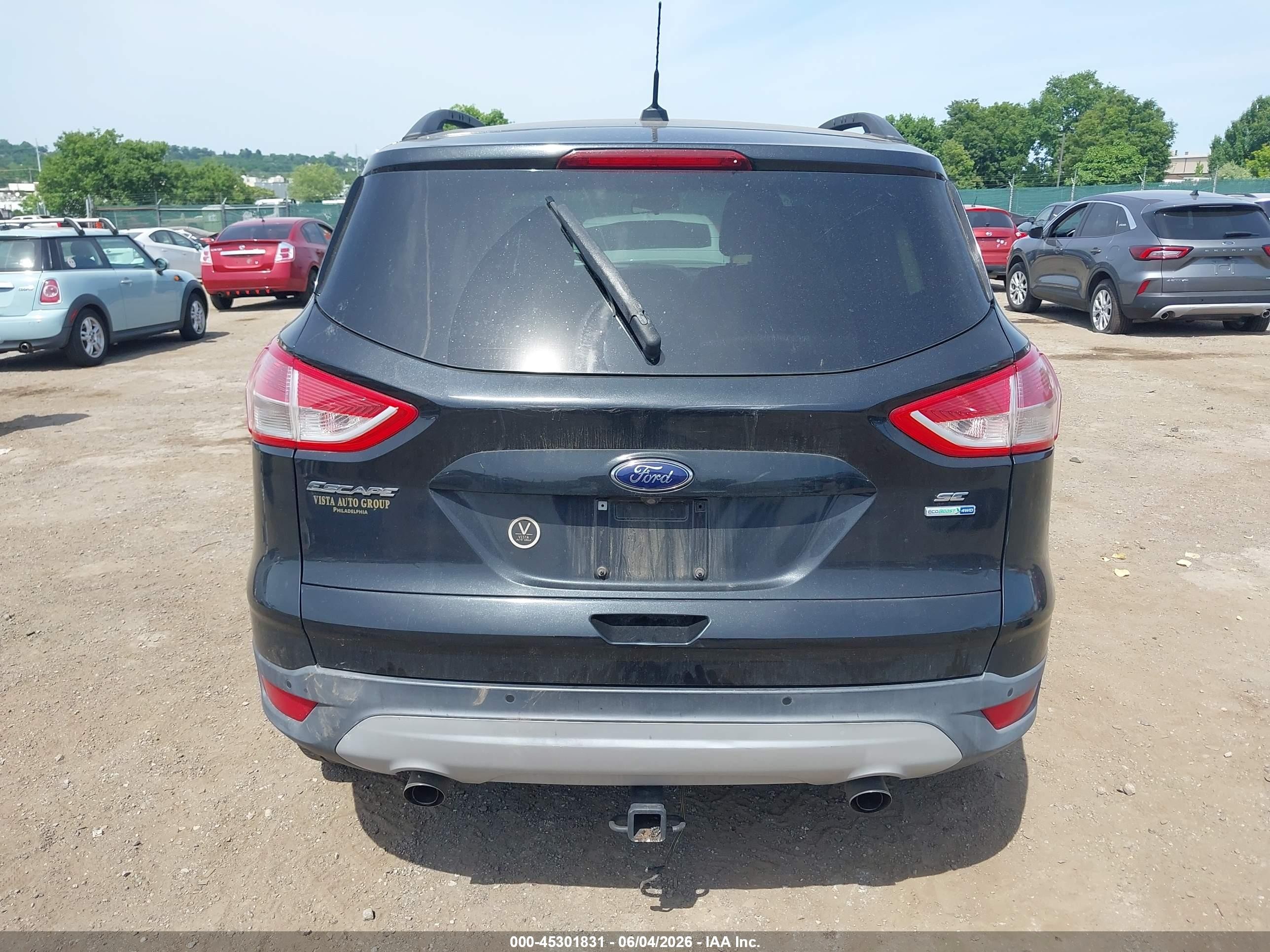 2014 Ford Escape Se Black vin: 1FMCU9GX2EUC63885