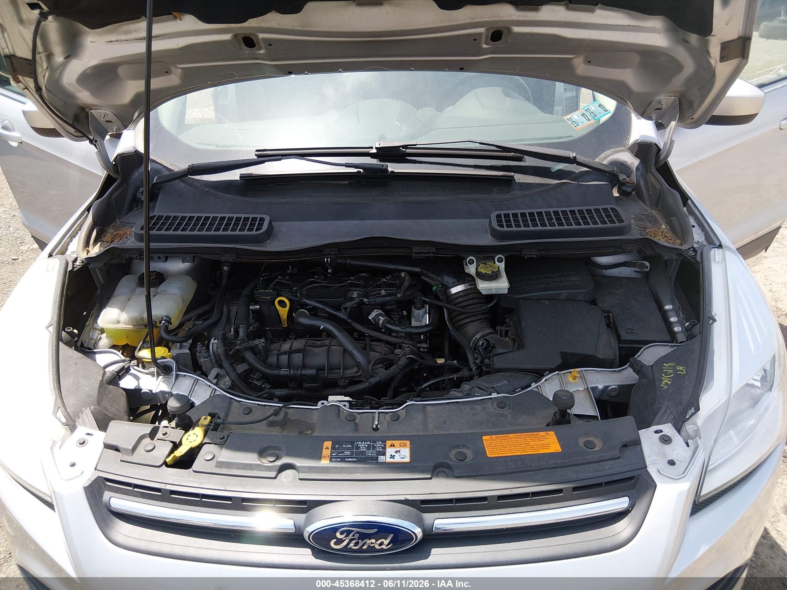 2014 Ford Escape Se Silver vin: 1FMCU9GX2EUD77000