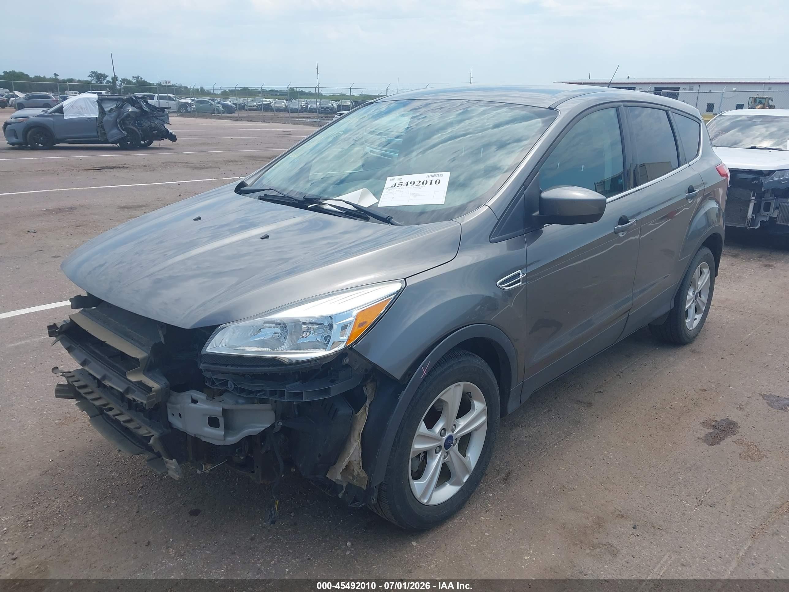 2014 Ford Escape Se Gray vin: 1FMCU9GX2EUE38474
