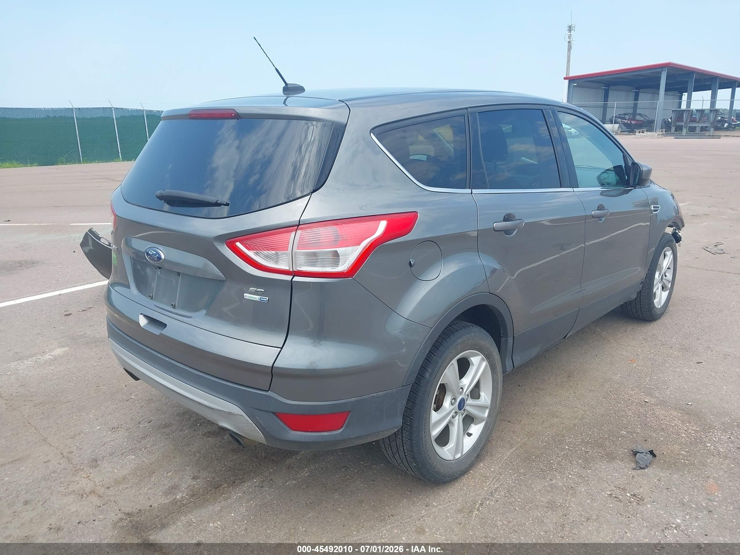 2014 Ford Escape Se Gray vin: 1FMCU9GX2EUE38474