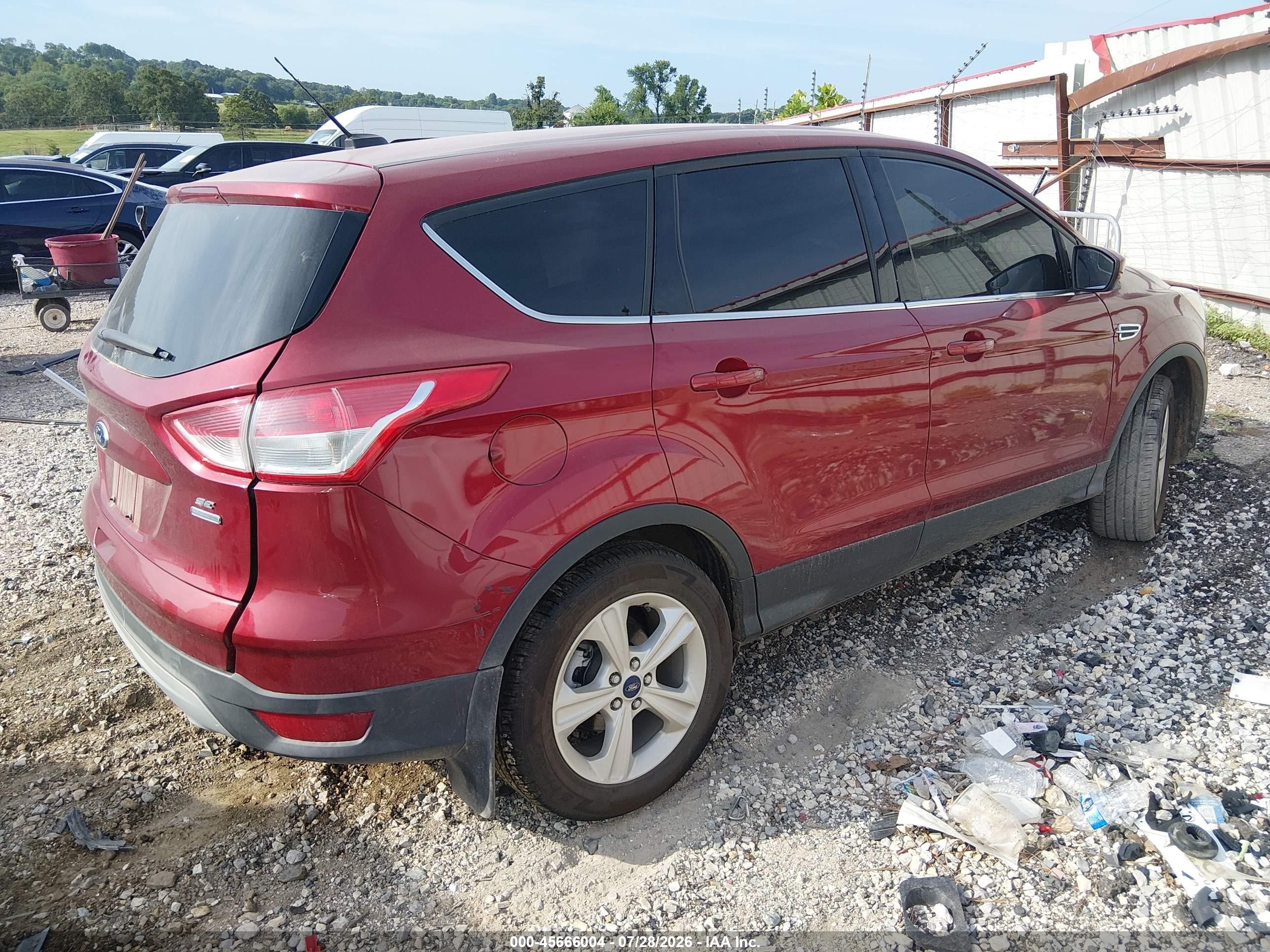 2015 Ford Escape Se Red vin: 1FMCU9GX2FUA52218