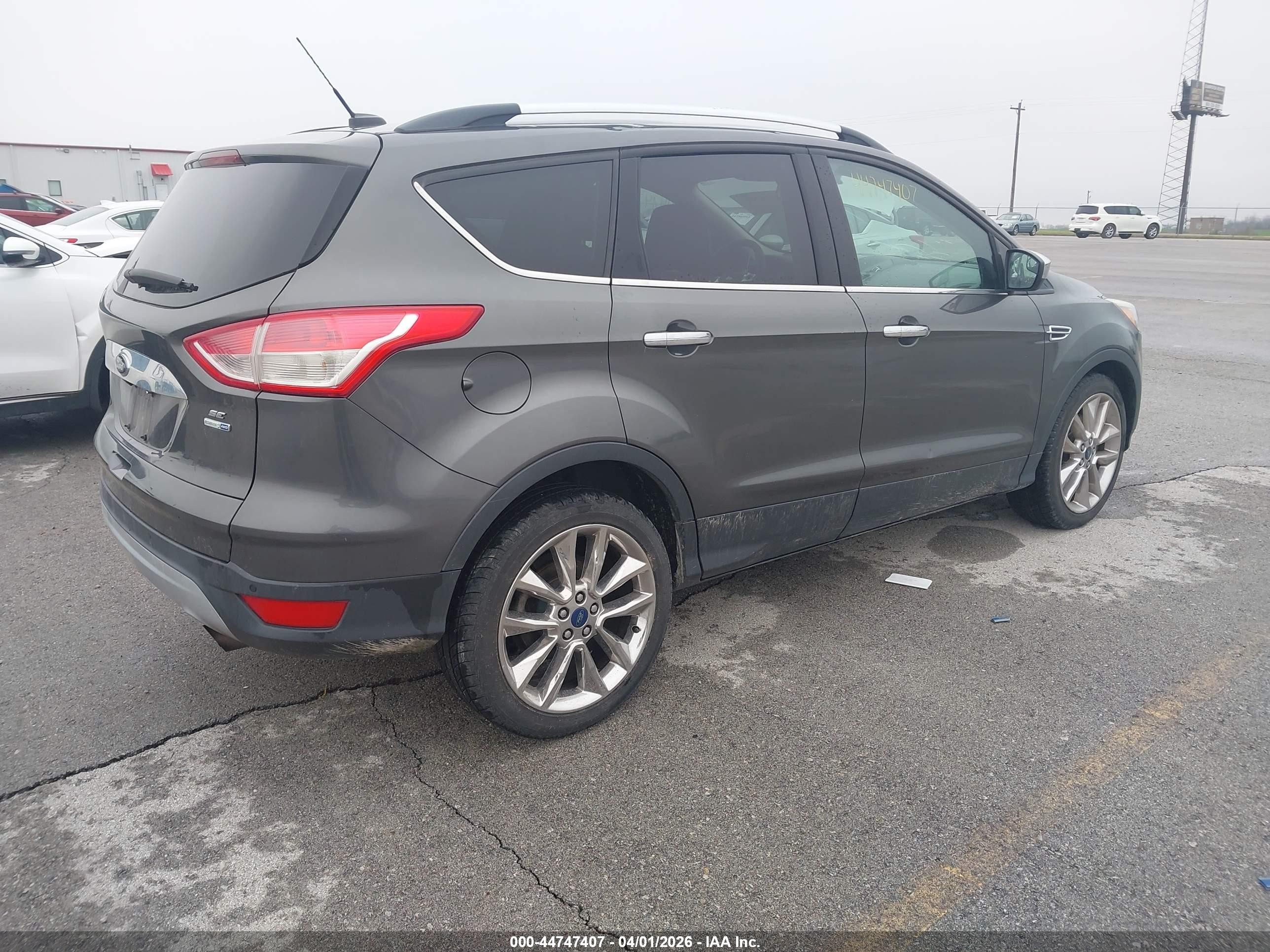 2015 Ford Escape Se Gray vin: 1FMCU9GX2FUC88495