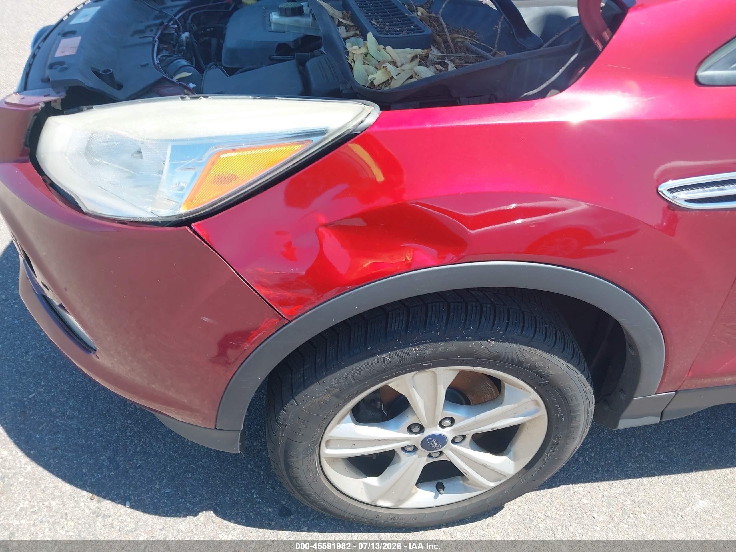 2013 Ford Escape Se Red vin: 1FMCU9GX3DUB40000