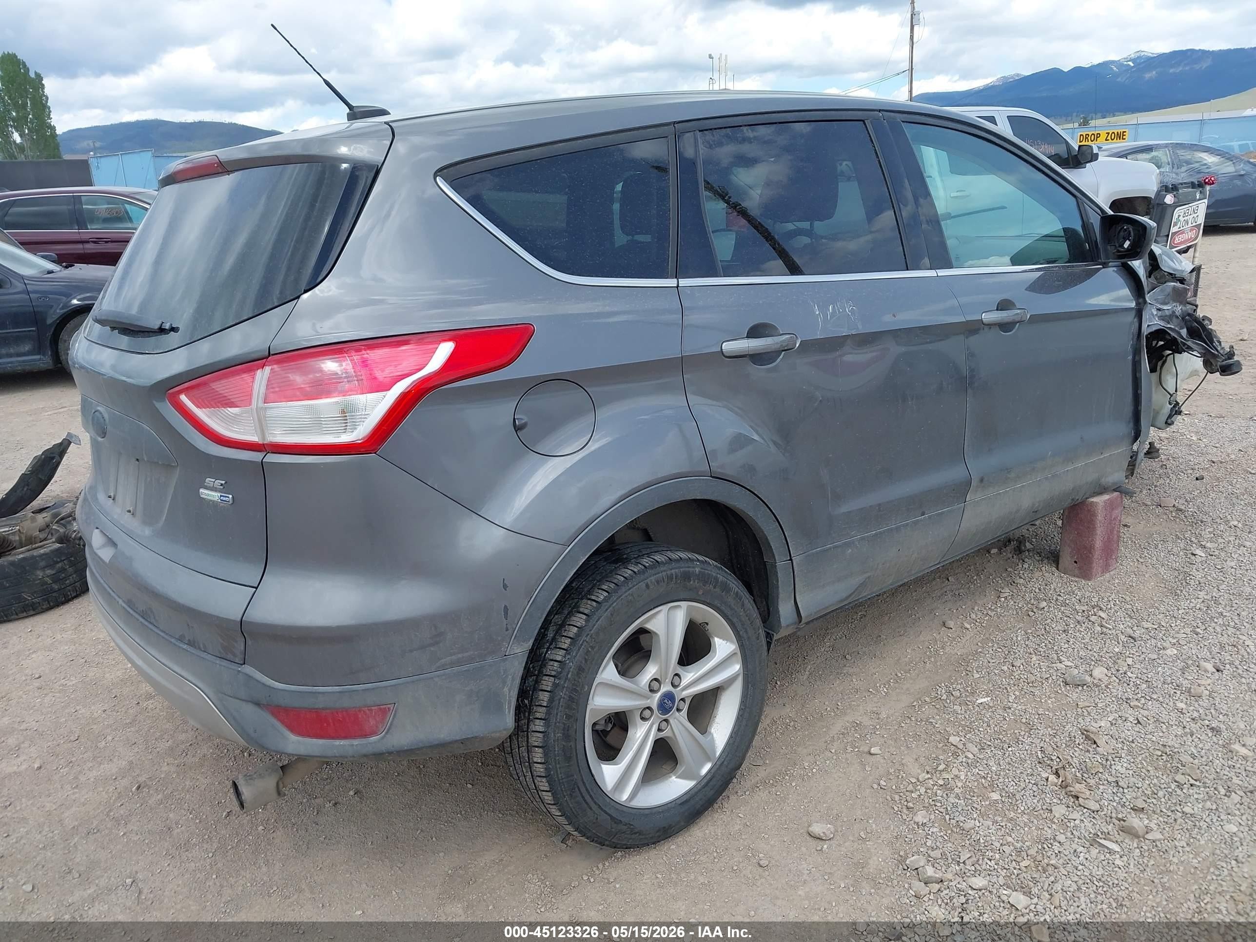 2013 Ford Escape Se Gray vin: 1FMCU9GX3DUC48407