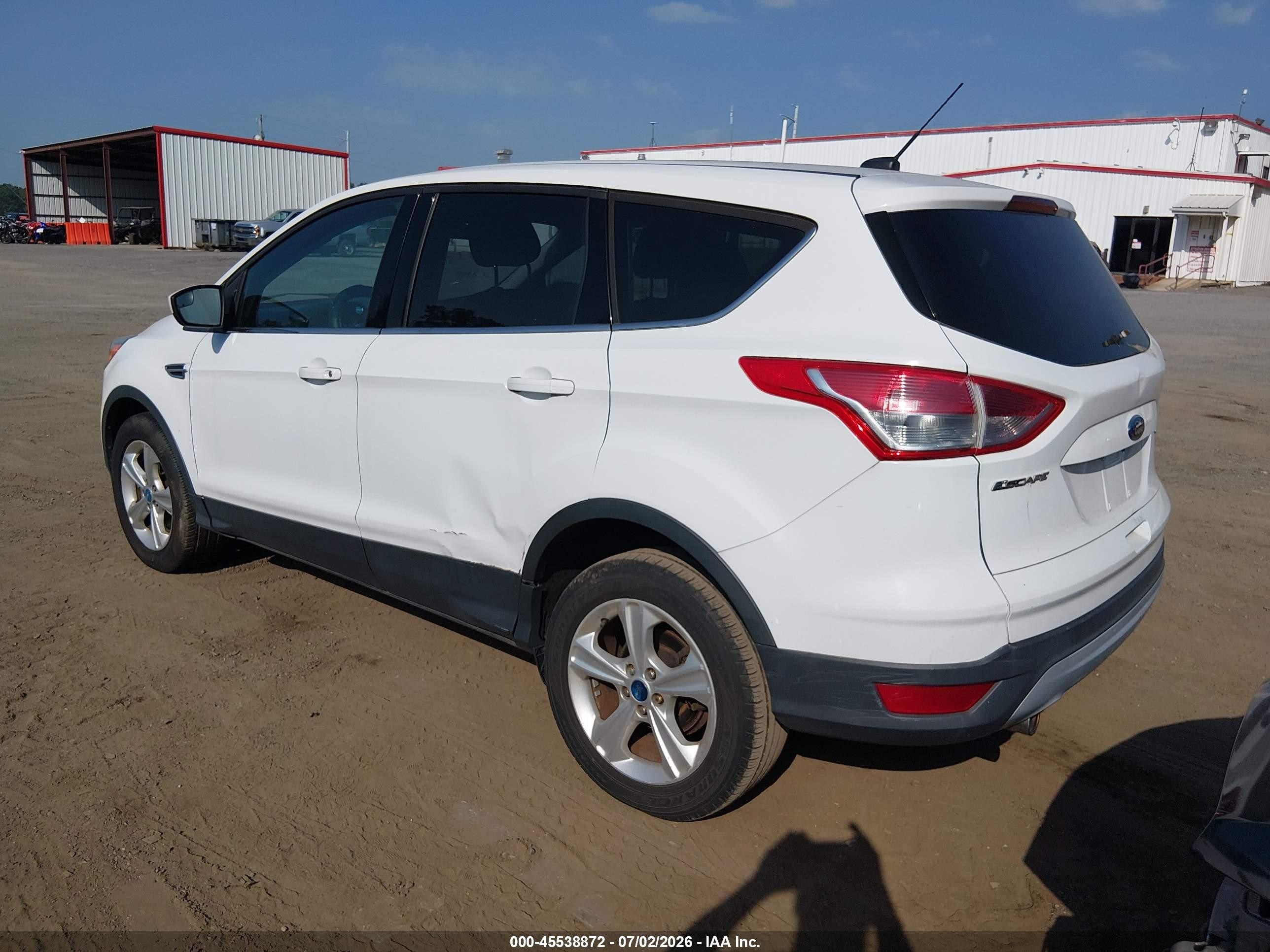 2013 Ford Escape Se White vin: 1FMCU9GX3DUD14129