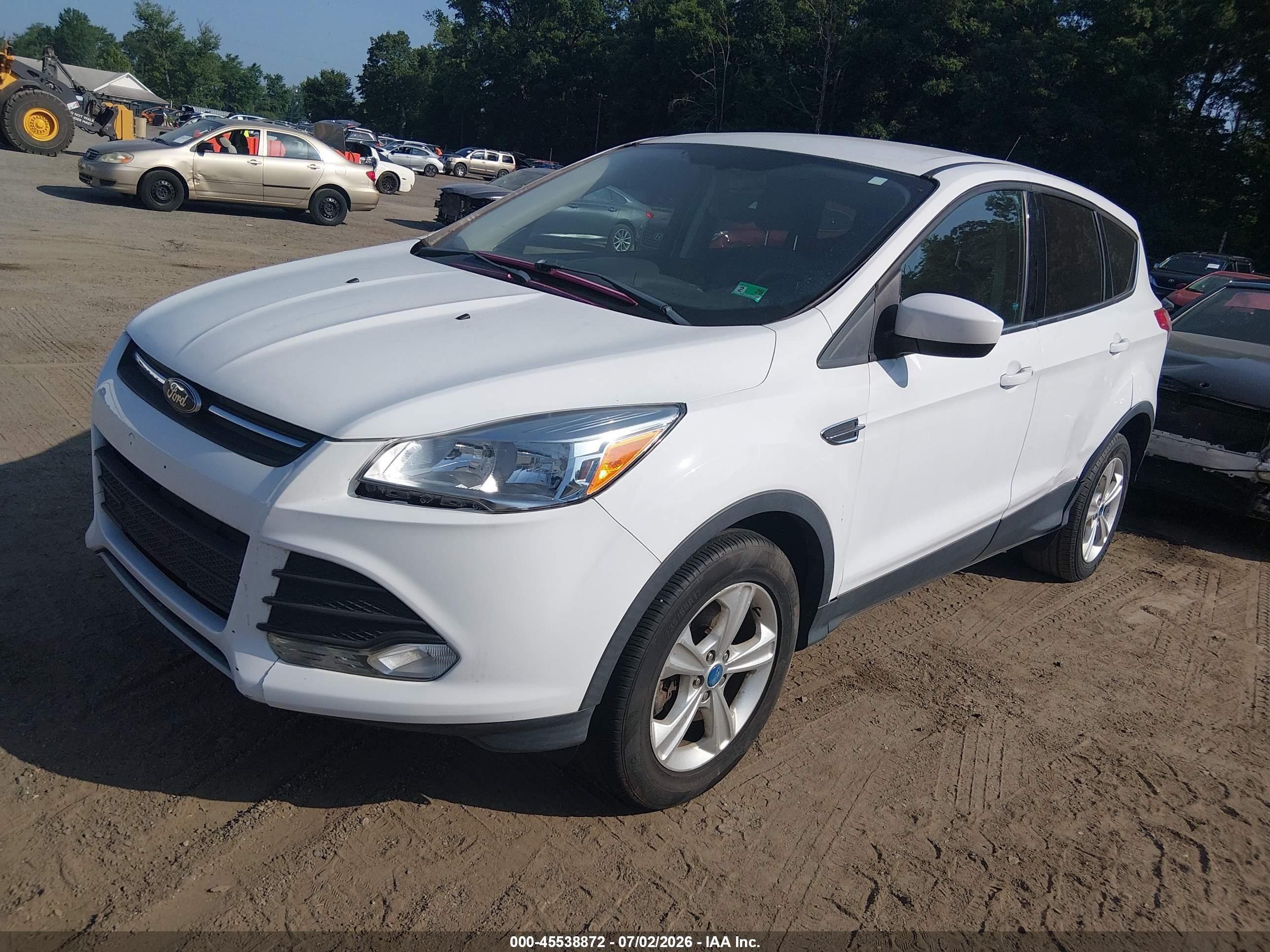 2013 Ford Escape Se White vin: 1FMCU9GX3DUD14129