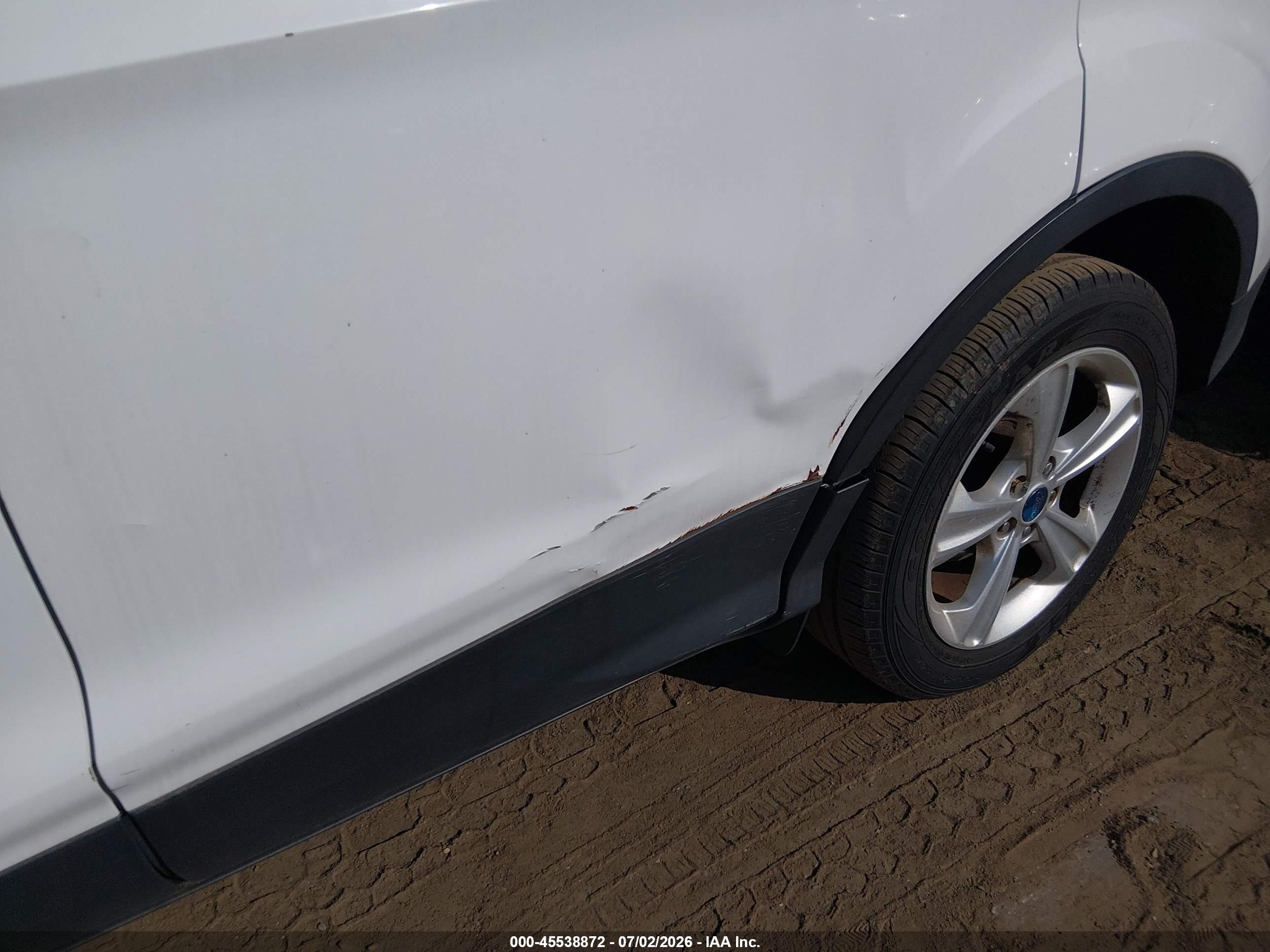 2013 Ford Escape Se White vin: 1FMCU9GX3DUD14129