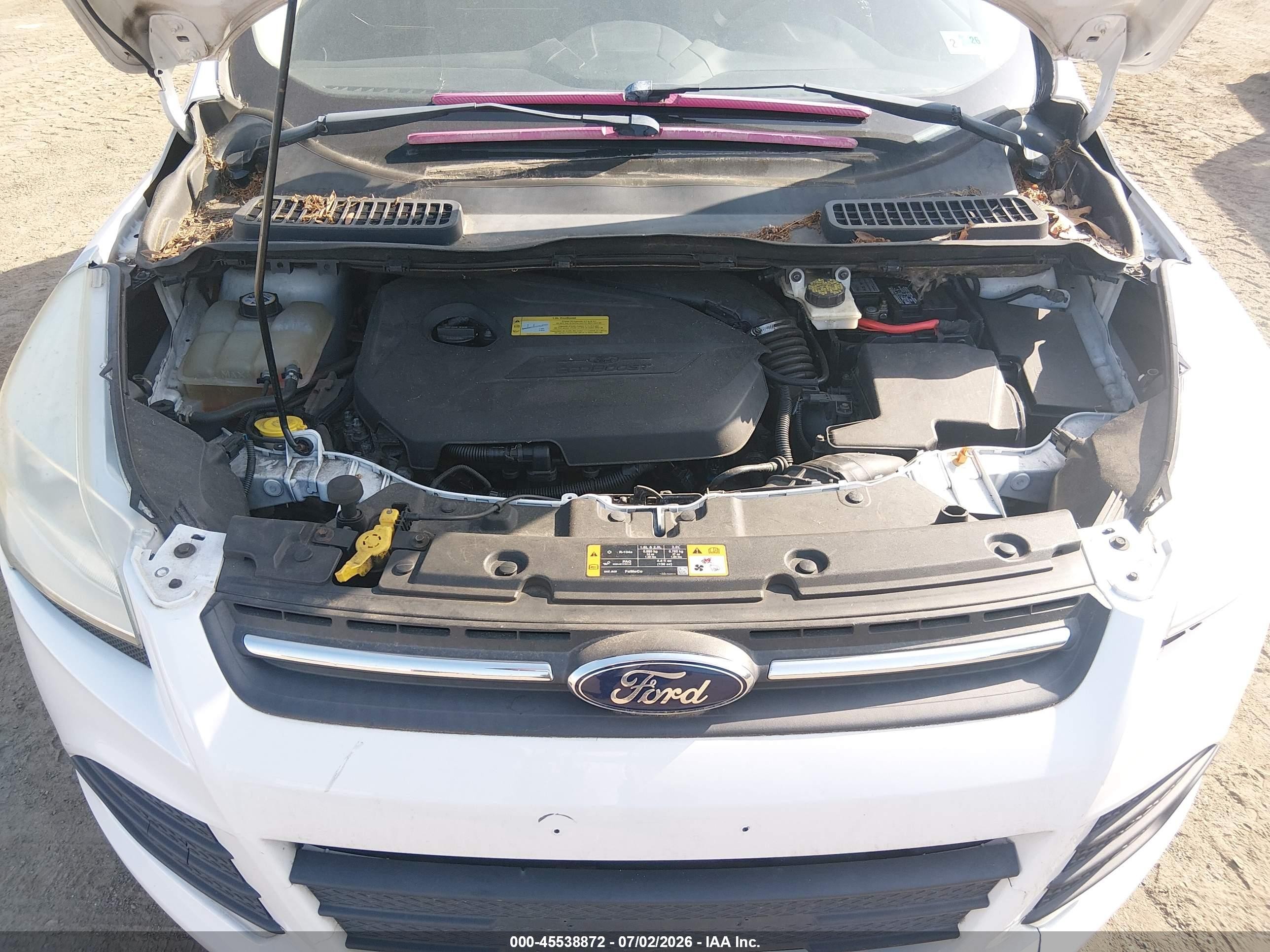 2013 Ford Escape Se White vin: 1FMCU9GX3DUD14129