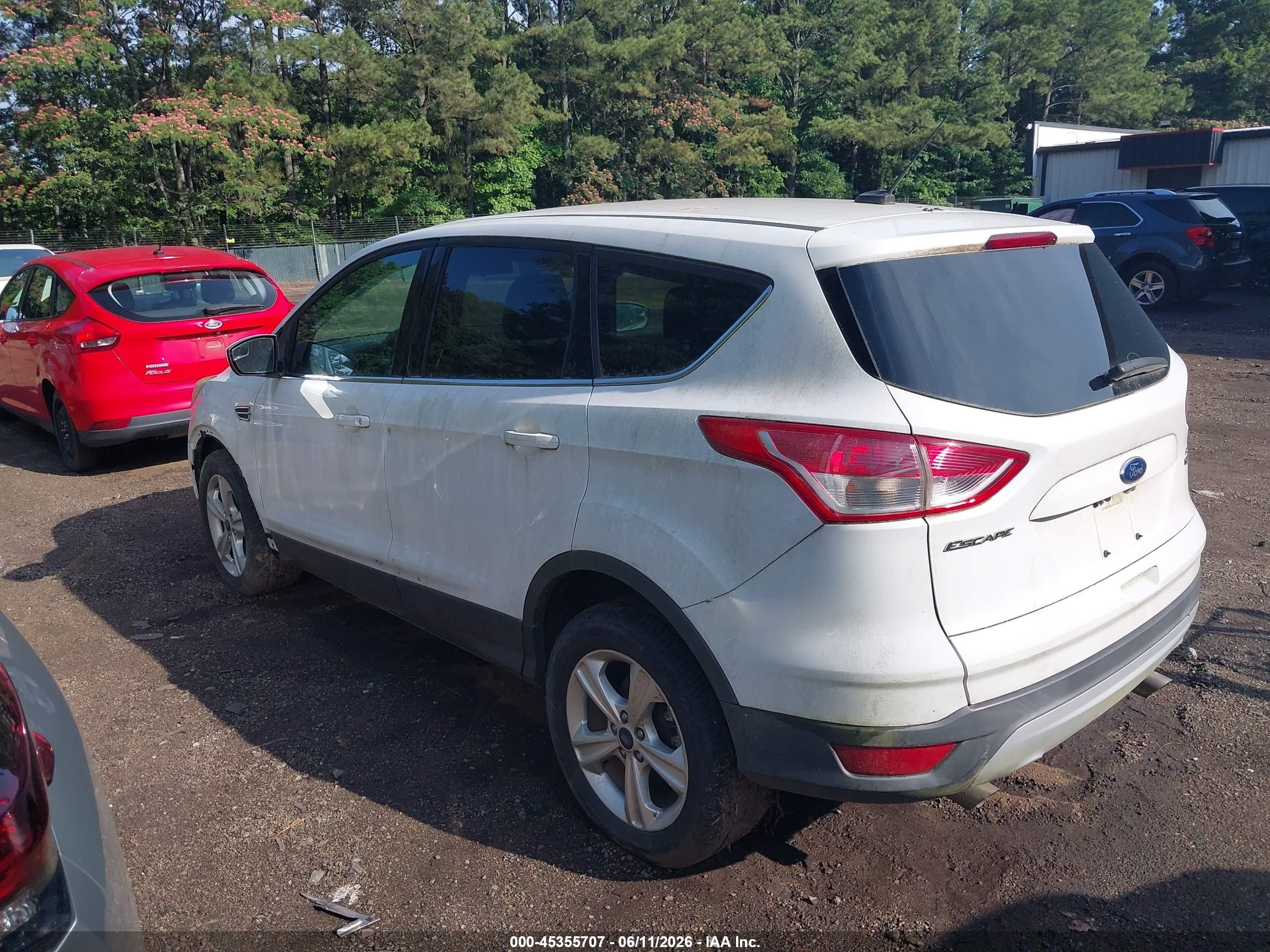 2014 Ford Escape Se White vin: 1FMCU9GX3EUA54008