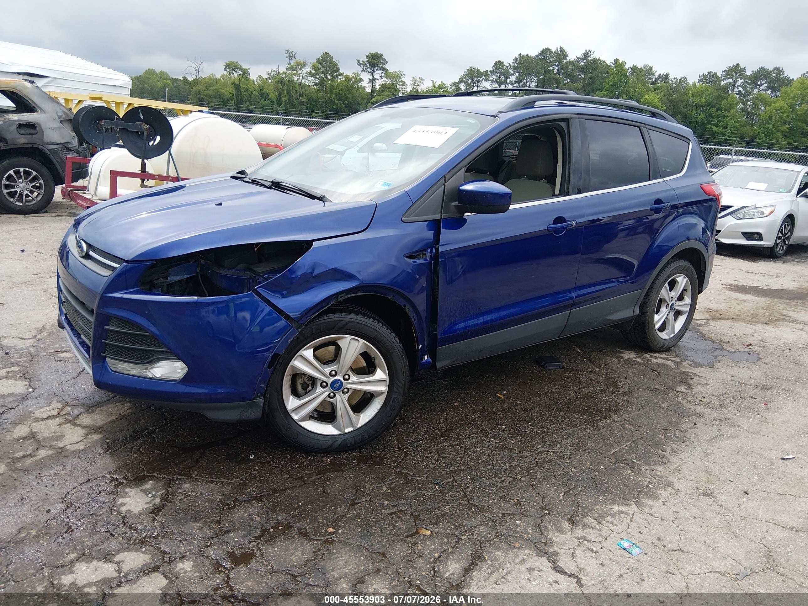2014 Ford Escape Se Blue vin: 1FMCU9GX3EUB40256
