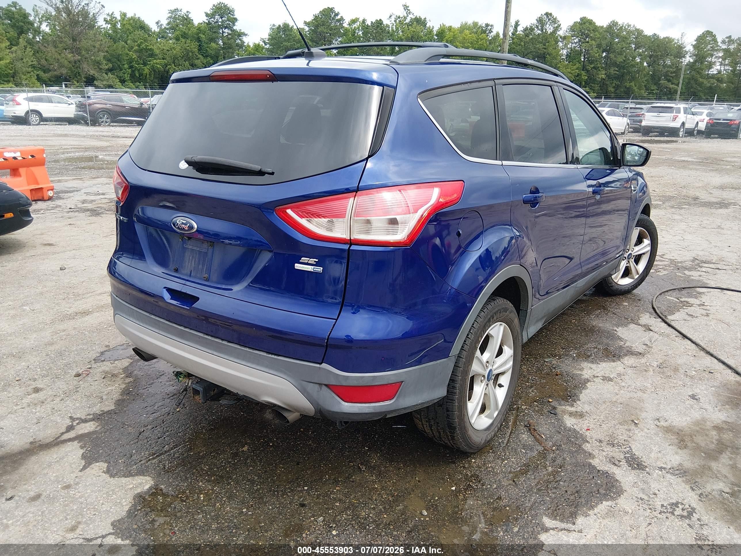 2014 Ford Escape Se Blue vin: 1FMCU9GX3EUB40256