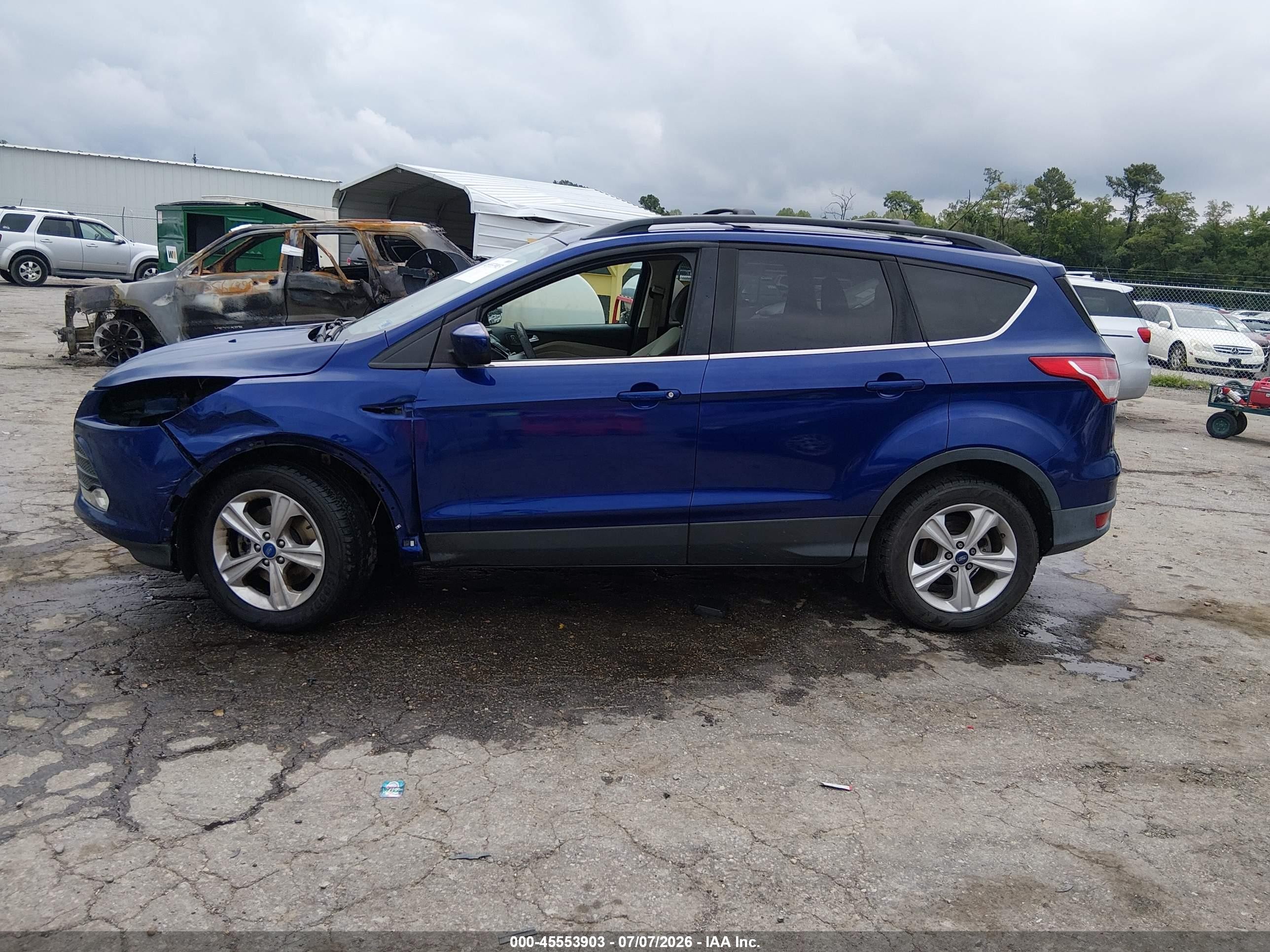 2014 Ford Escape Se Blue vin: 1FMCU9GX3EUB40256