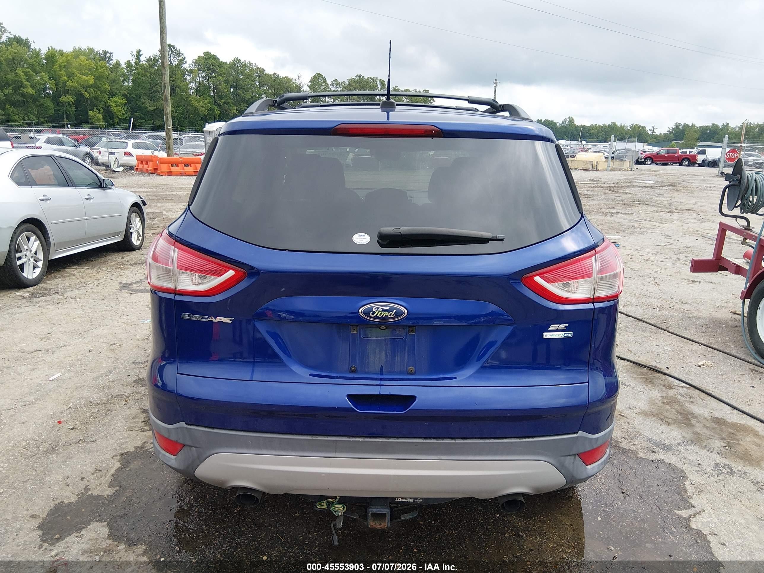 2014 Ford Escape Se Blue vin: 1FMCU9GX3EUB40256