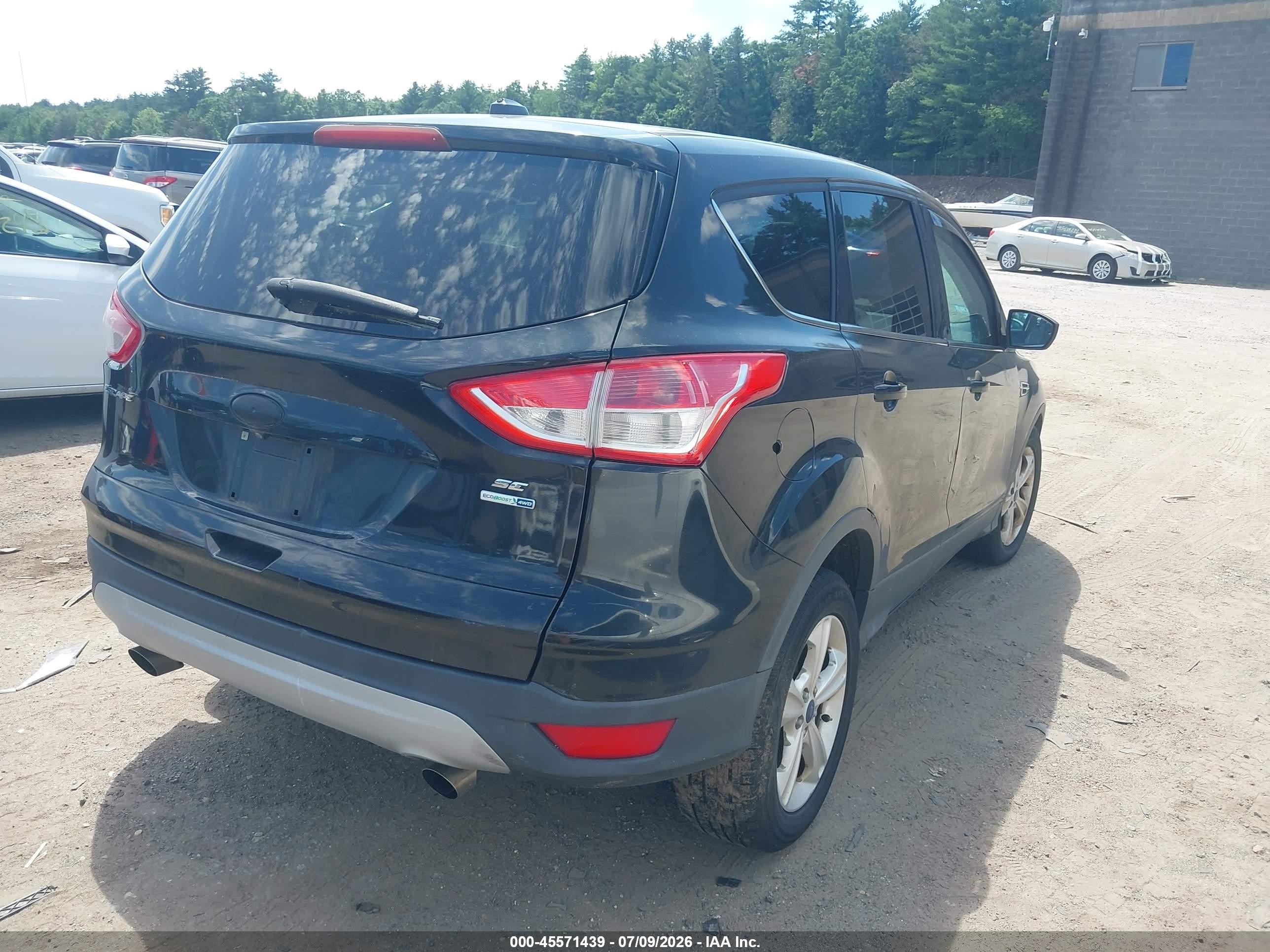 2014 Ford Escape Se Black vin: 1FMCU9GX3EUC69968