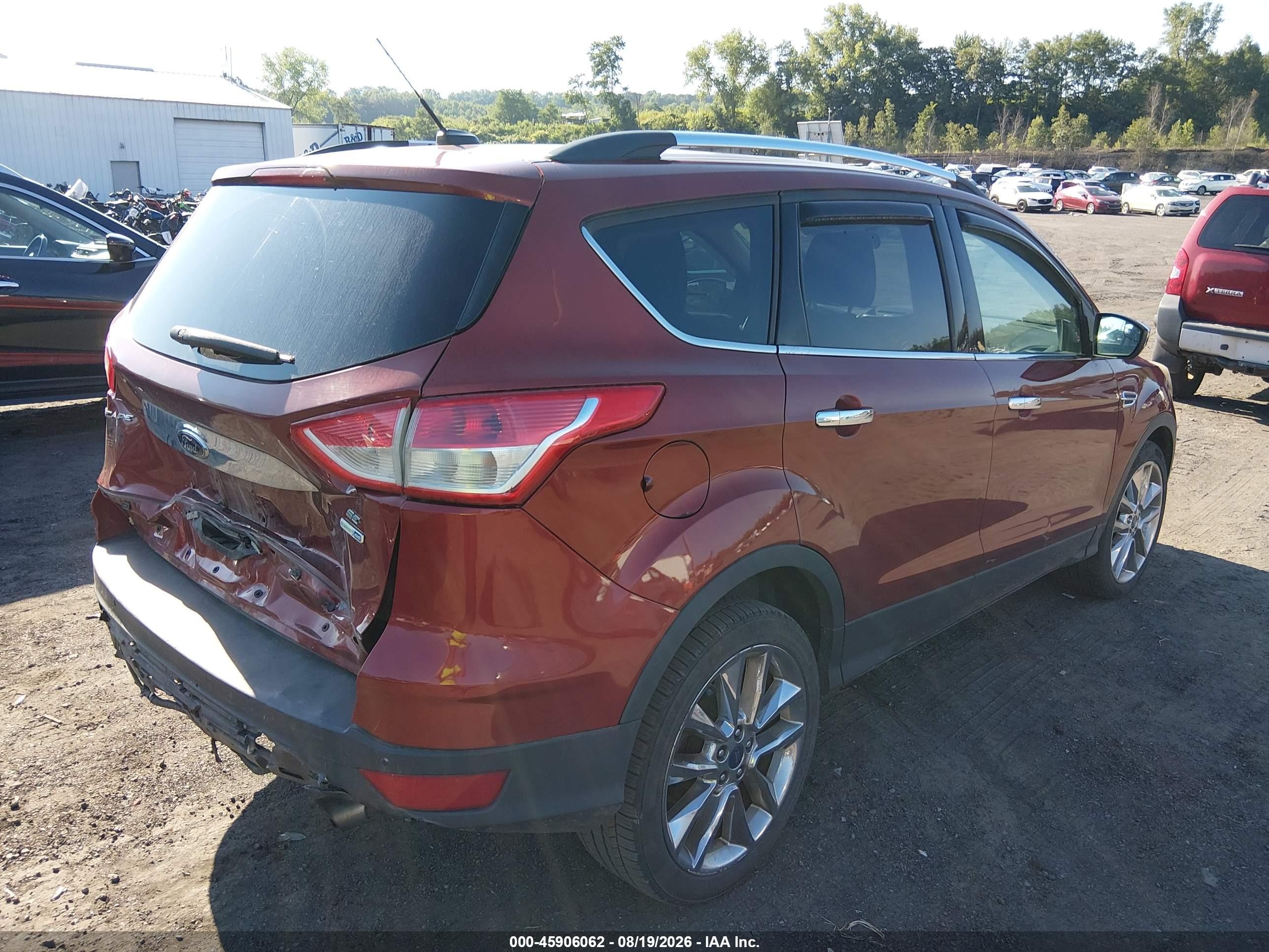2014 Ford Escape Se Orange vin: 1FMCU9GX3EUC81182