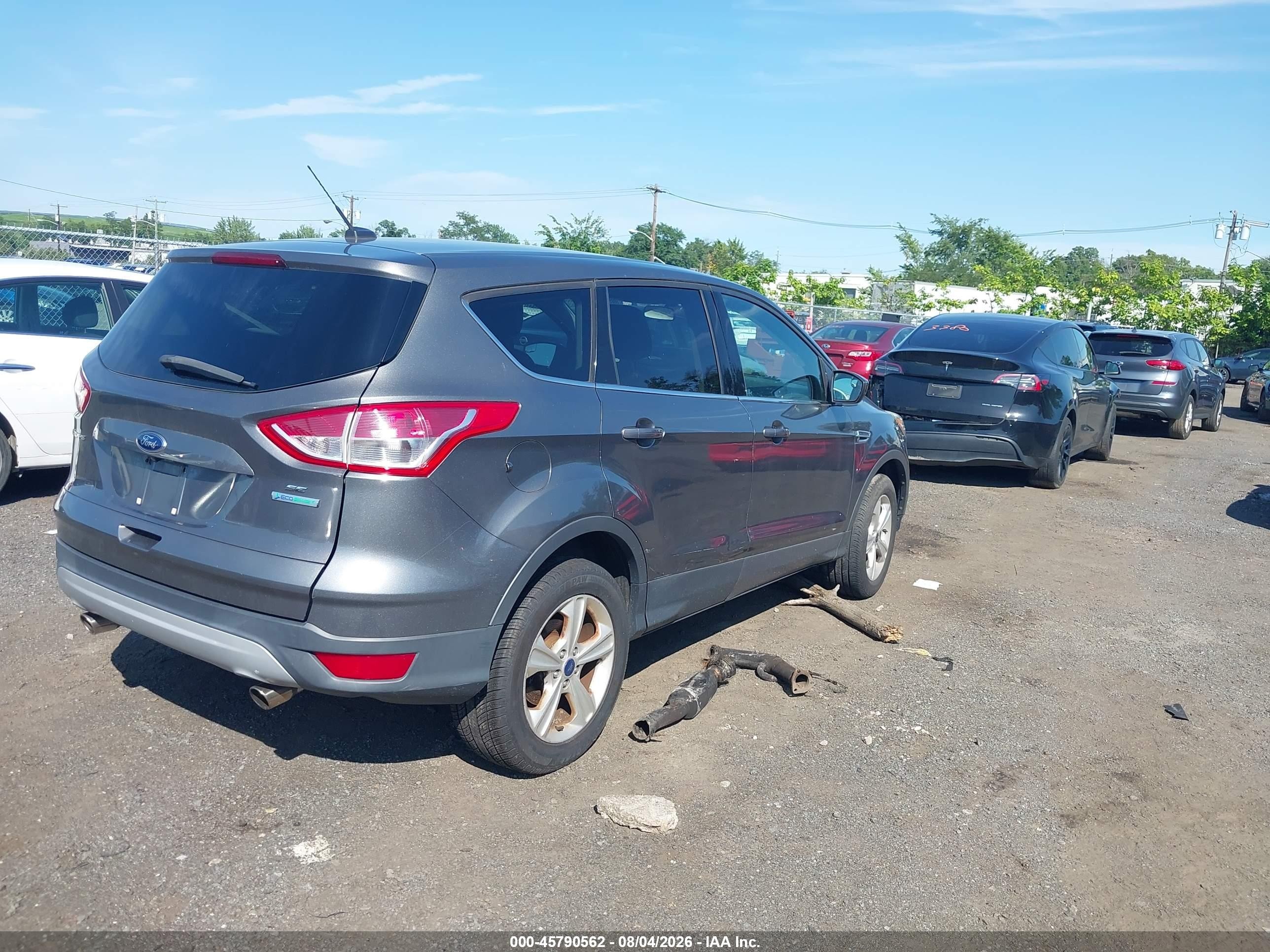 2014 Ford Escape Se Gray vin: 1FMCU9GX3EUD69505