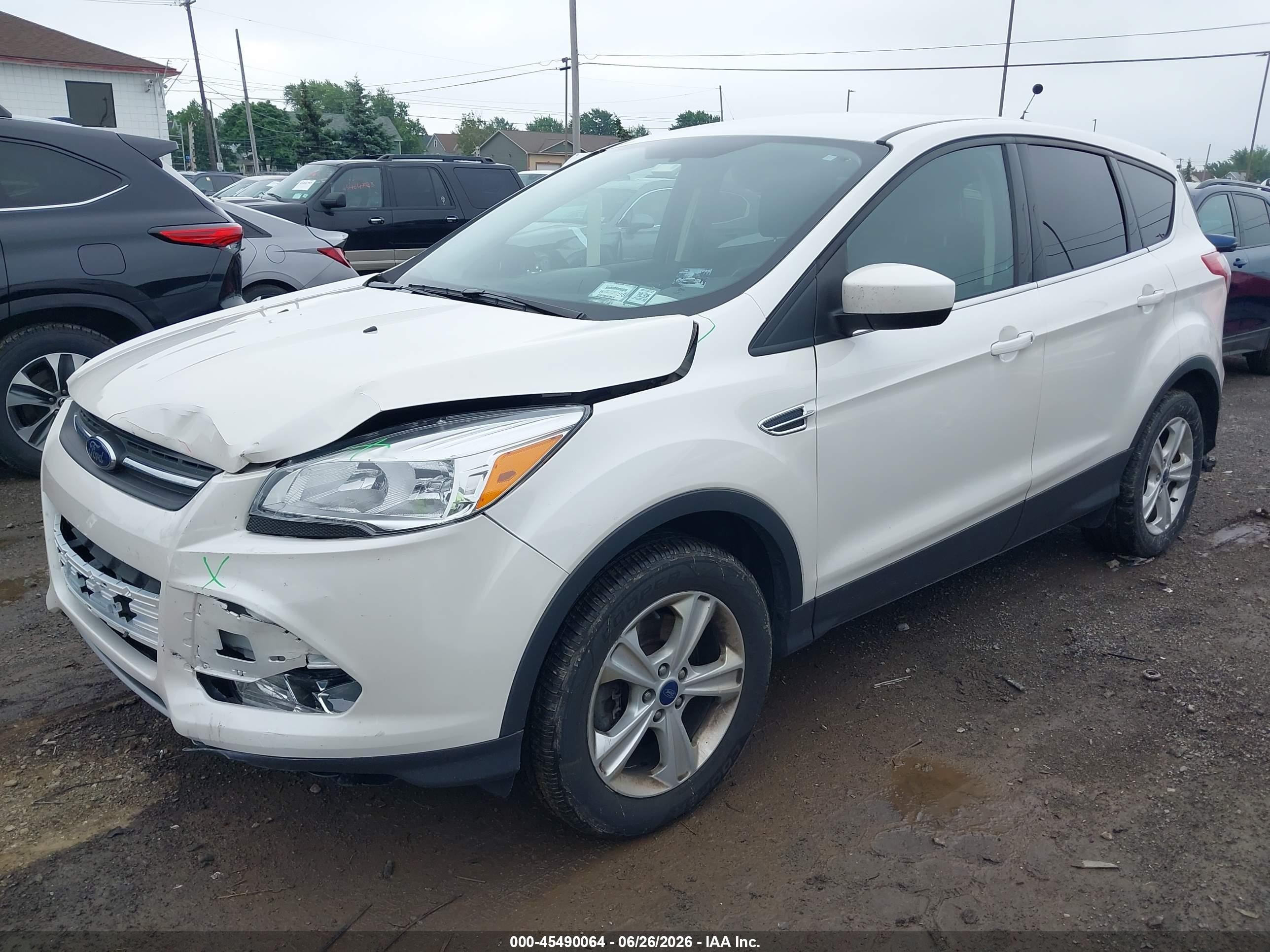 2014 Ford Escape Se White vin: 1FMCU9GX3EUE22851