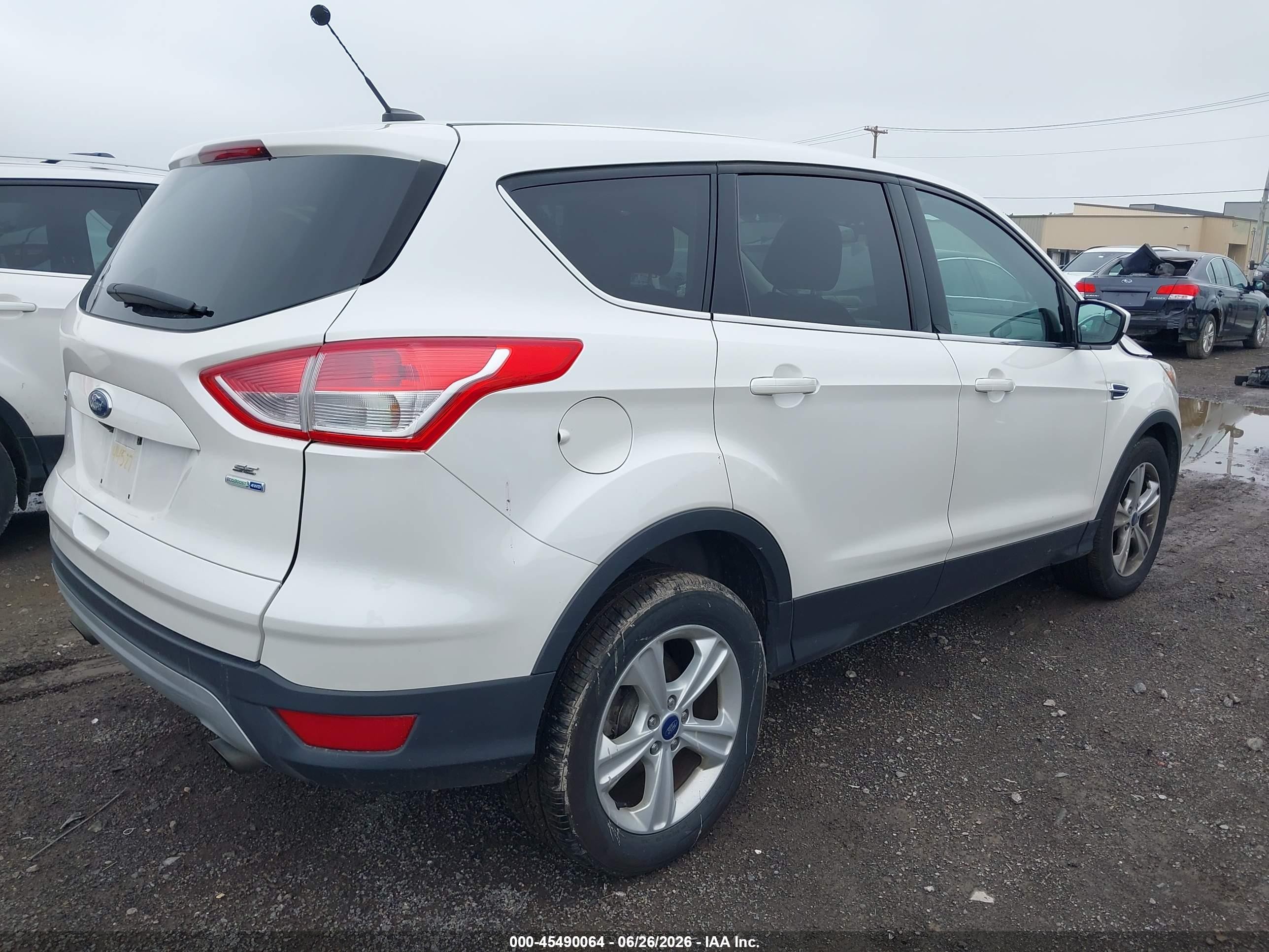 2014 Ford Escape Se White vin: 1FMCU9GX3EUE22851