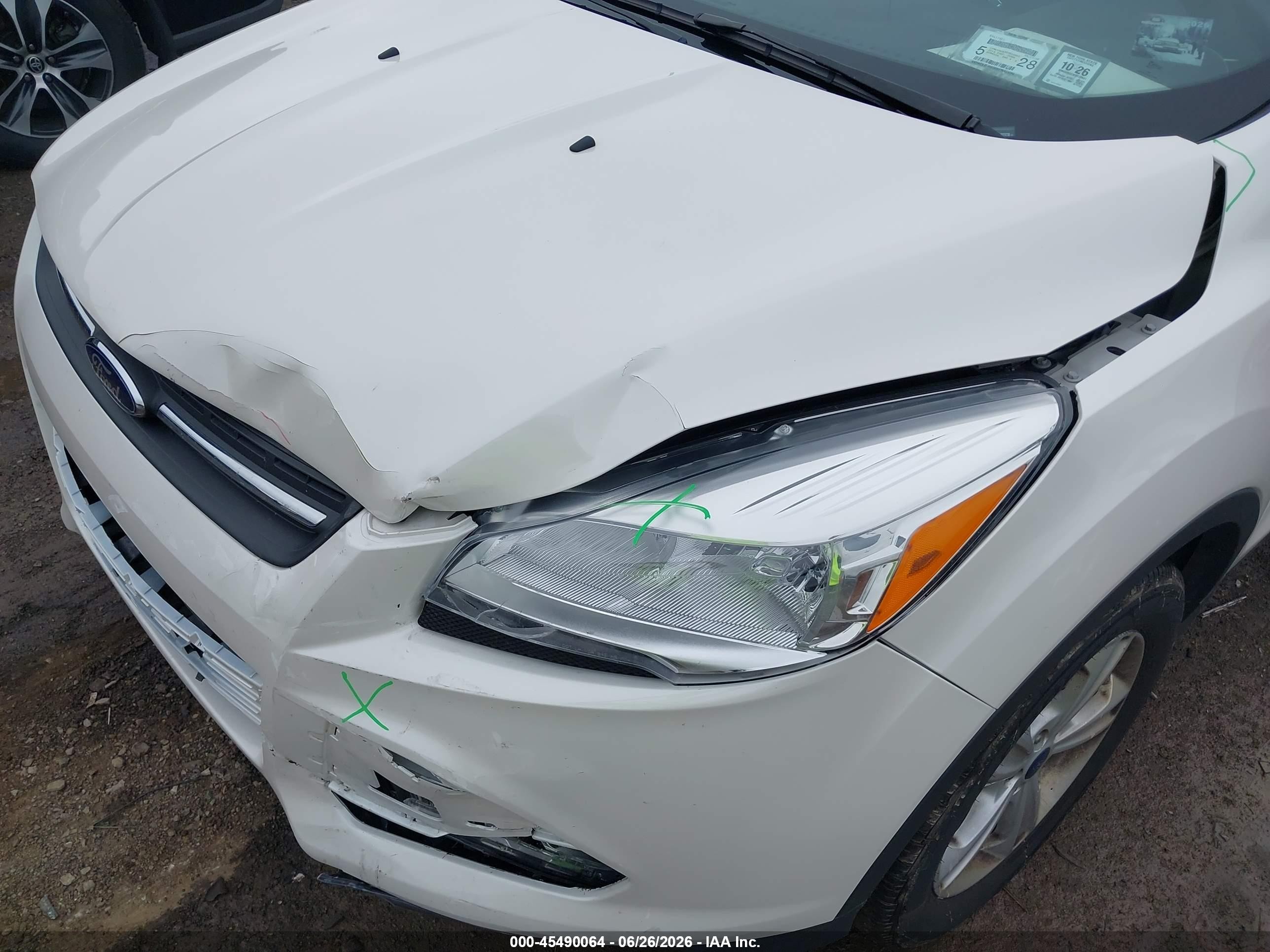 2014 Ford Escape Se White vin: 1FMCU9GX3EUE22851
