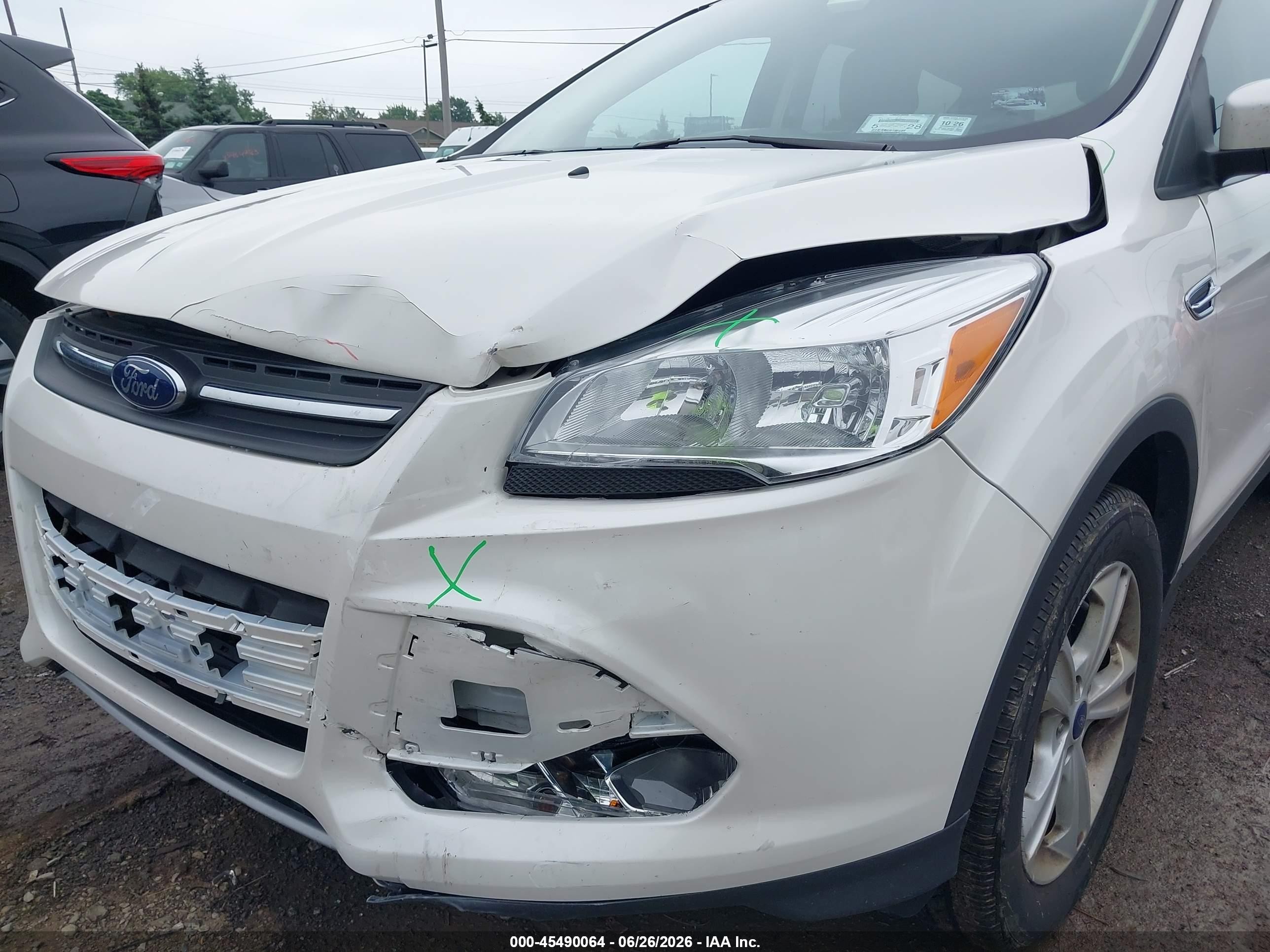 2014 Ford Escape Se White vin: 1FMCU9GX3EUE22851