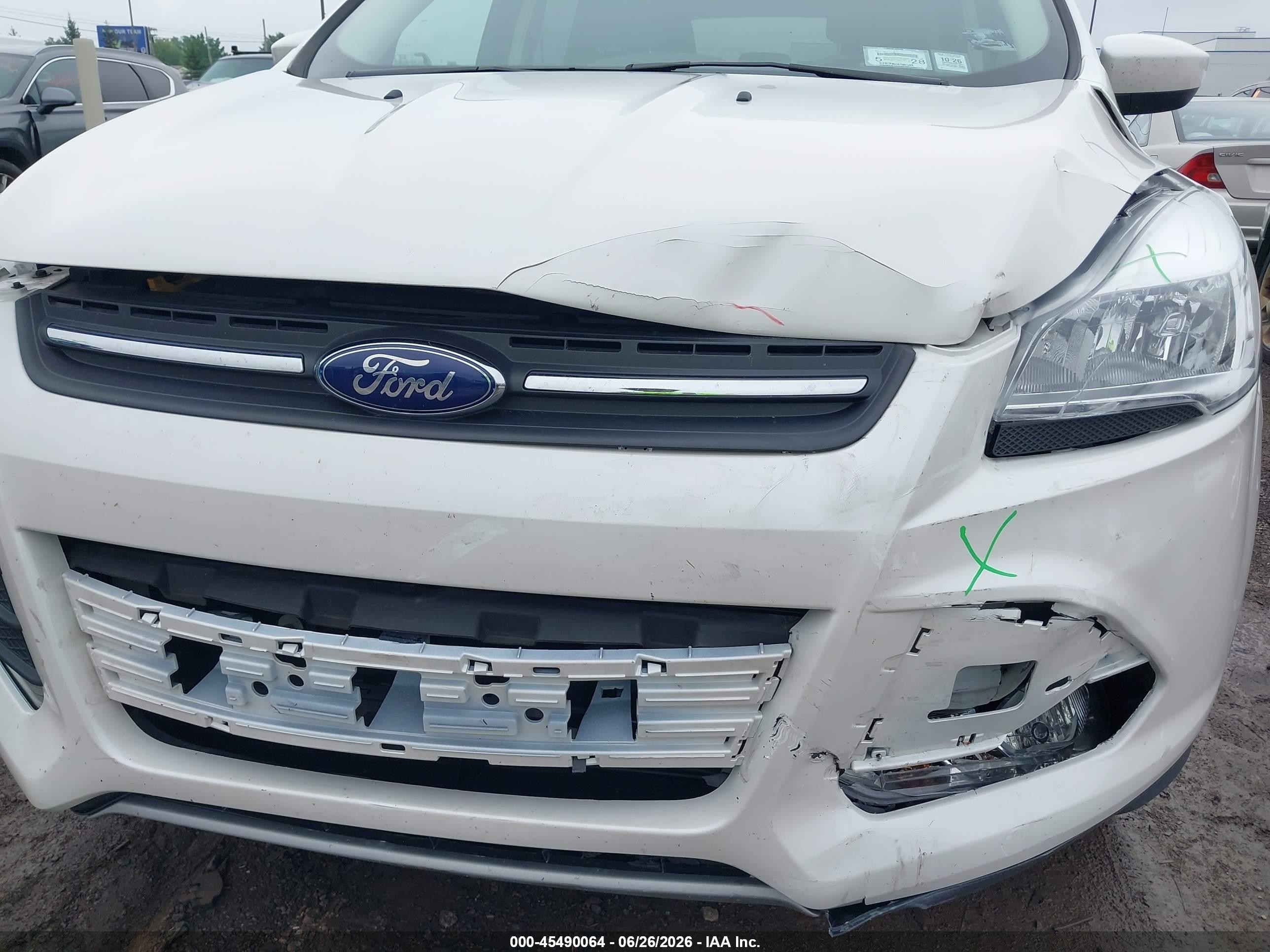 2014 Ford Escape Se White vin: 1FMCU9GX3EUE22851