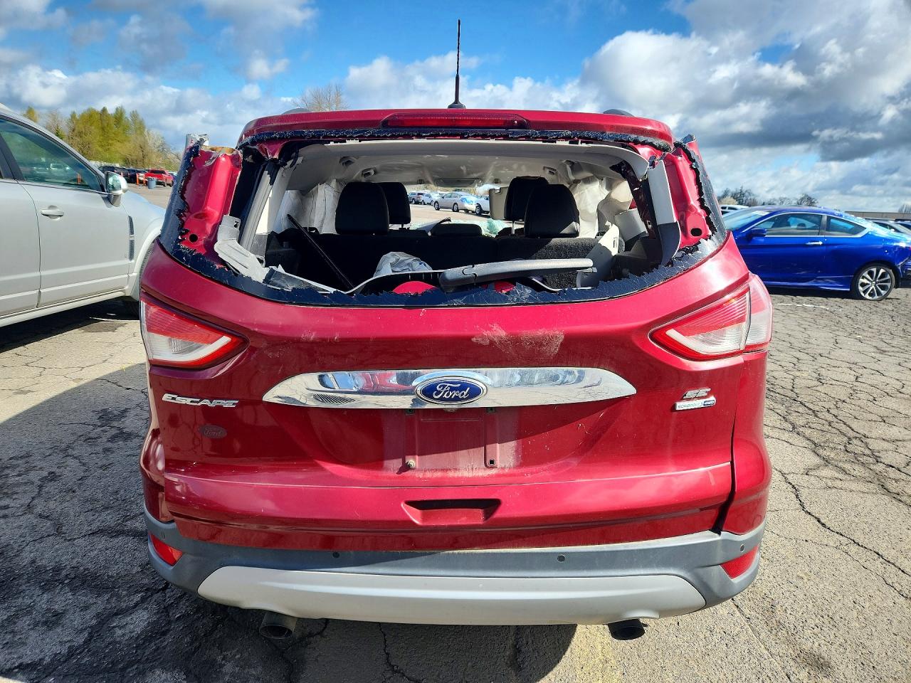 2015 Ford Escape Se Red vin: 1FMCU9GX3FUA09555
