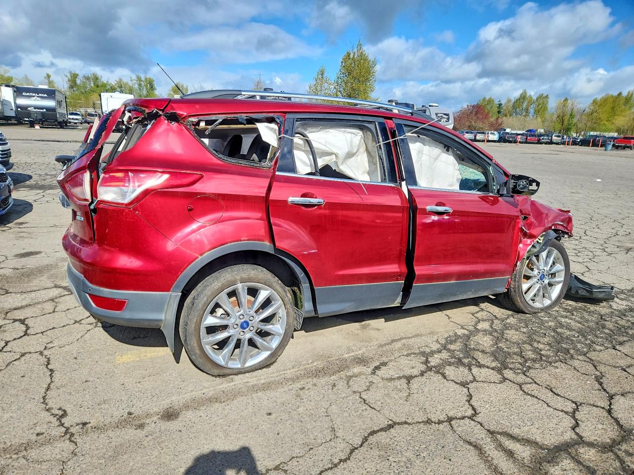 2015 Ford Escape Se Red vin: 1FMCU9GX3FUA09555