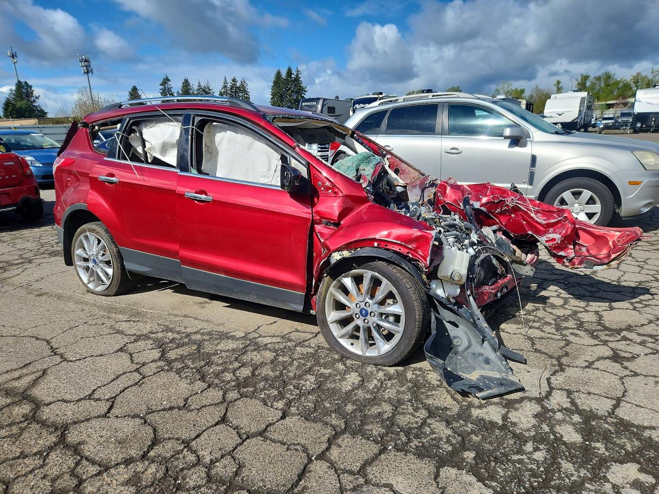 2015 Ford Escape Se Red vin: 1FMCU9GX3FUA09555