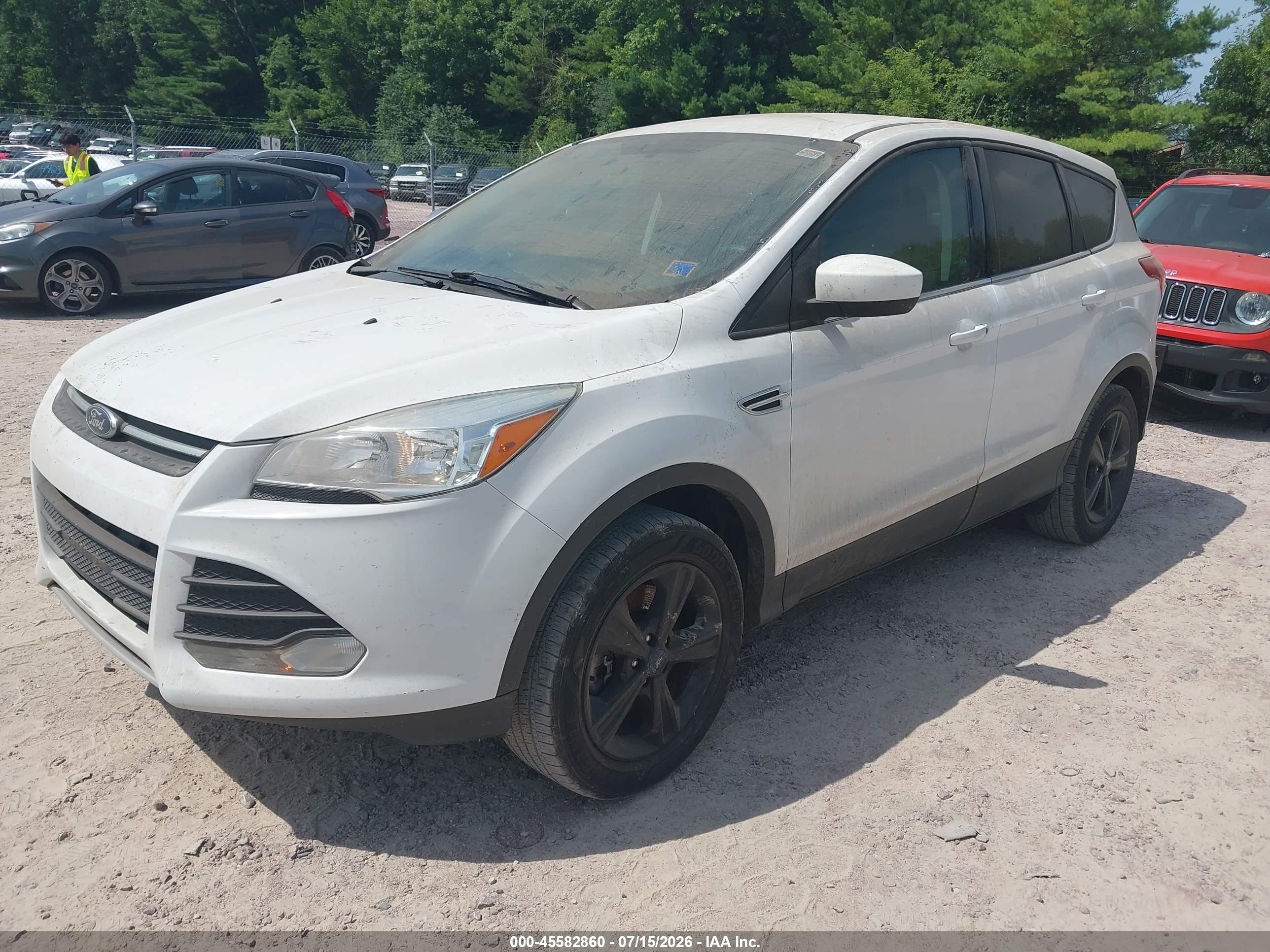2015 Ford Escape Se White vin: 1FMCU9GX3FUB08893